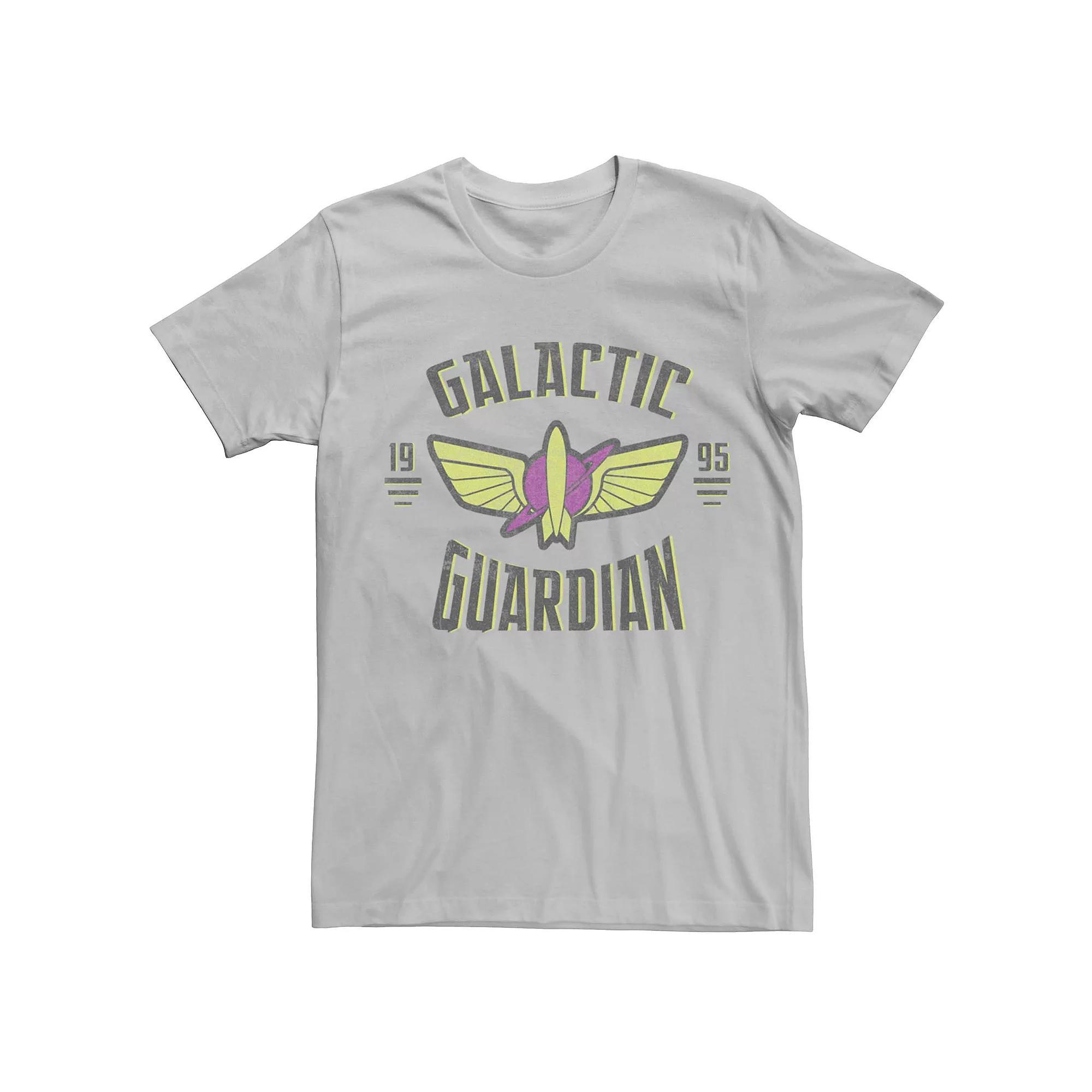 Men's Disney Pixar Toy Story Buzz Galactic Guardian Symbol Graphic Tee, Size: Large, Silver Product Image