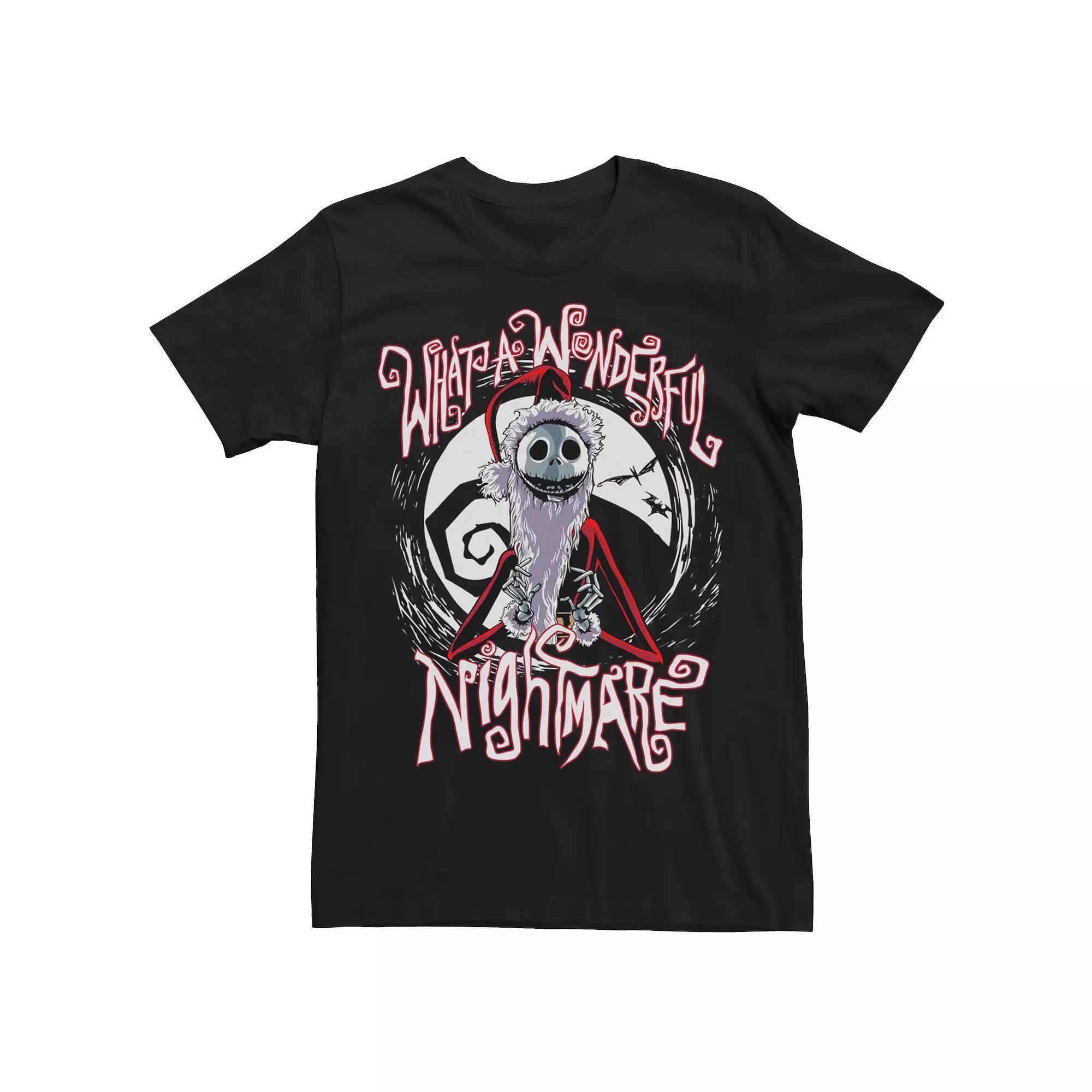 Disney's The Nightmare Before Christmas Jack Skellington Men's Santa Claus Tee, Size: Medium, Black Product Image