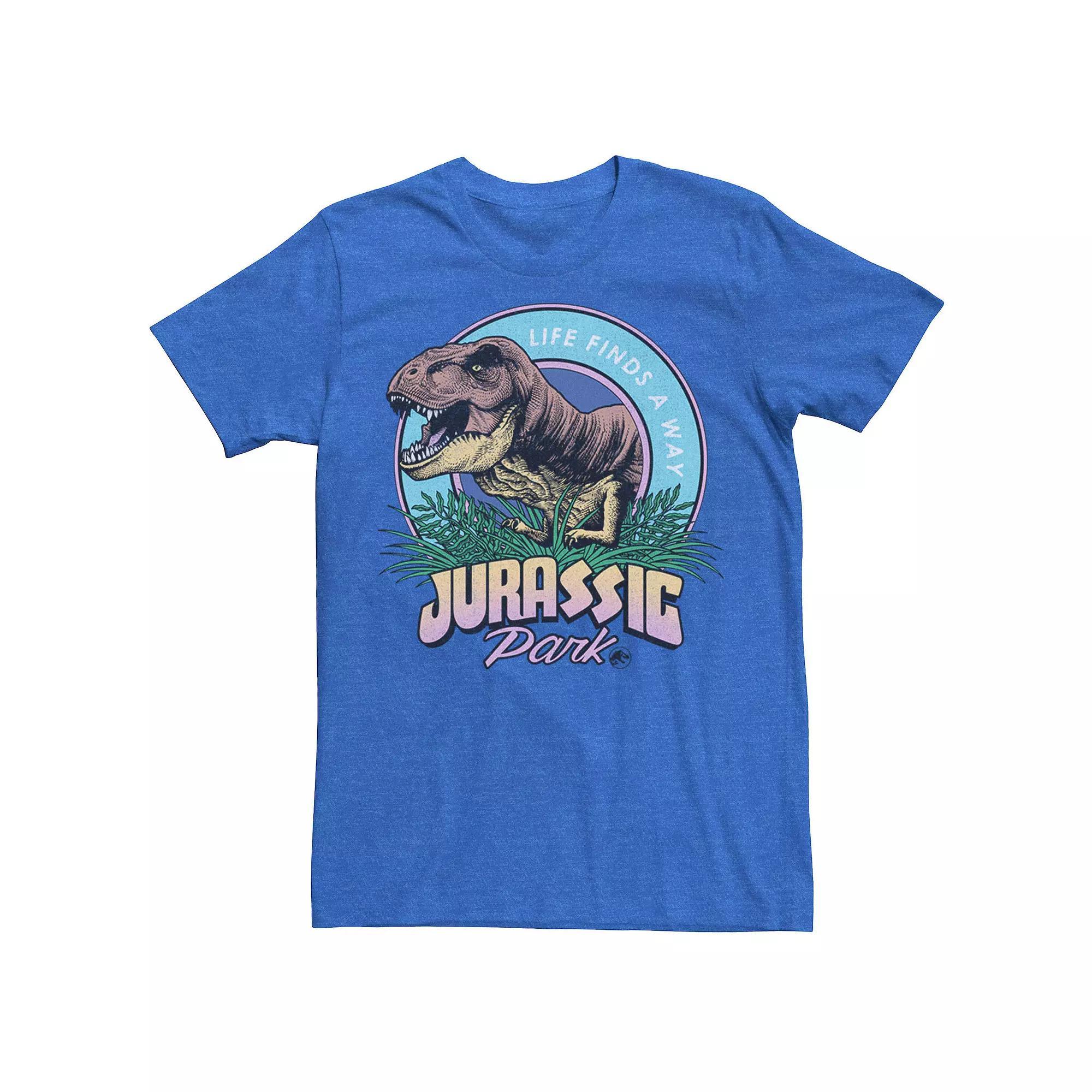 Men's Jurassic Park Life Finds A Way Vibrant Graphic Tee, Size: XL, Red Product Image
