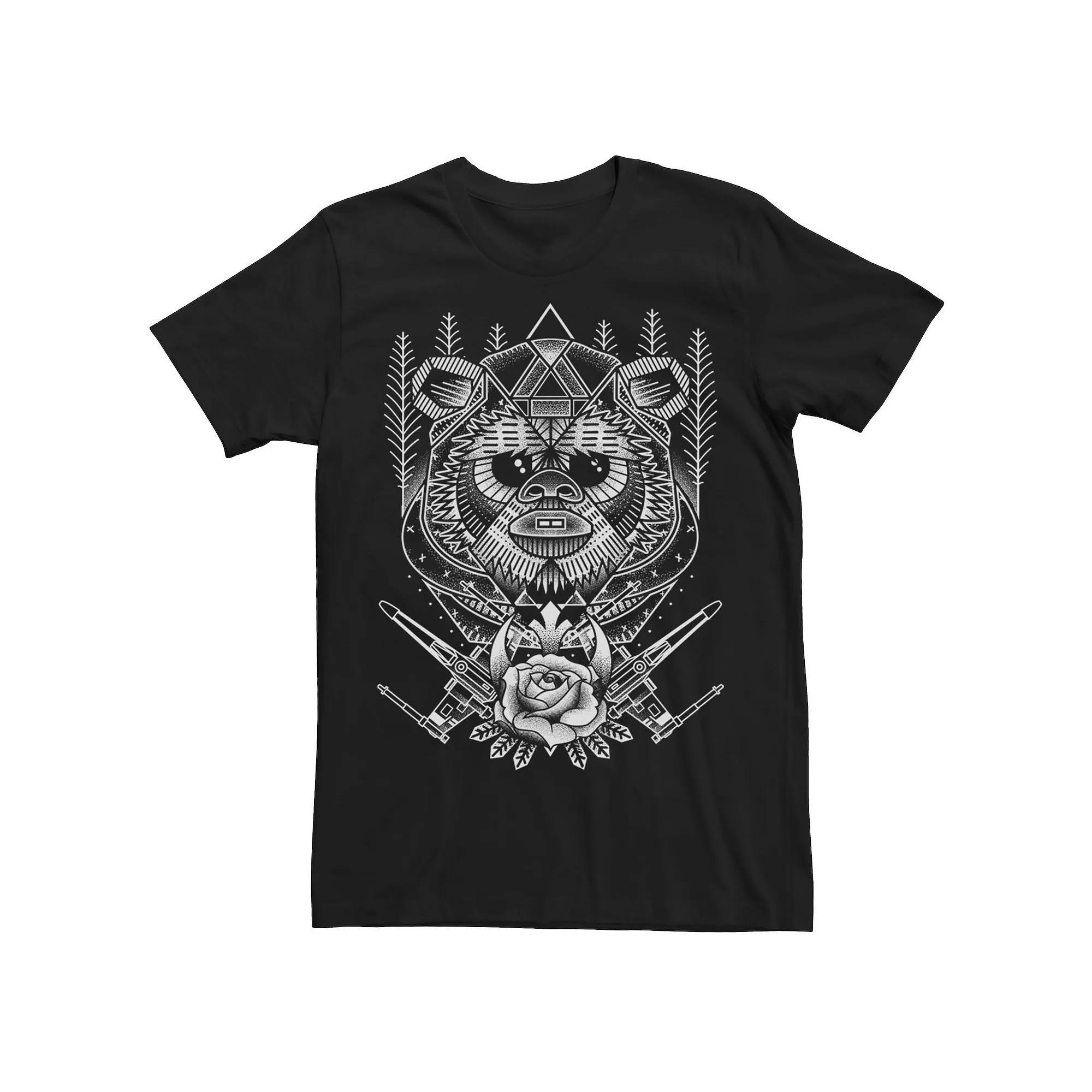 Men's Star Wars Angular Ewok Graphic Tee, Size: Large, Black Product Image