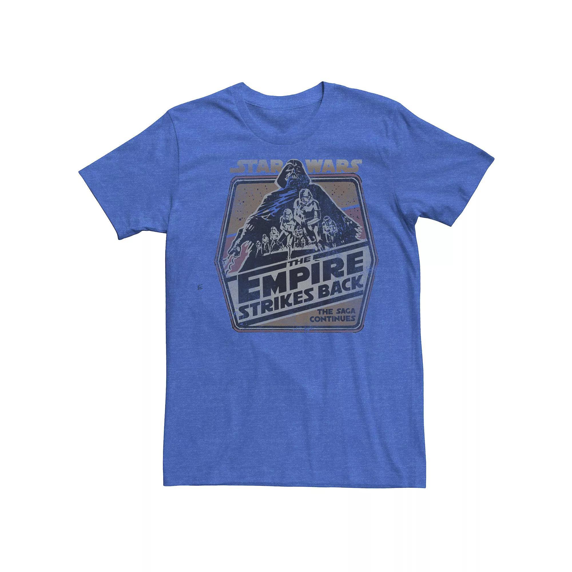 Men's Star Wars Darth Vader The Empire Strikes Back Badge Tee, Size: 3XL, Royal Grey Product Image