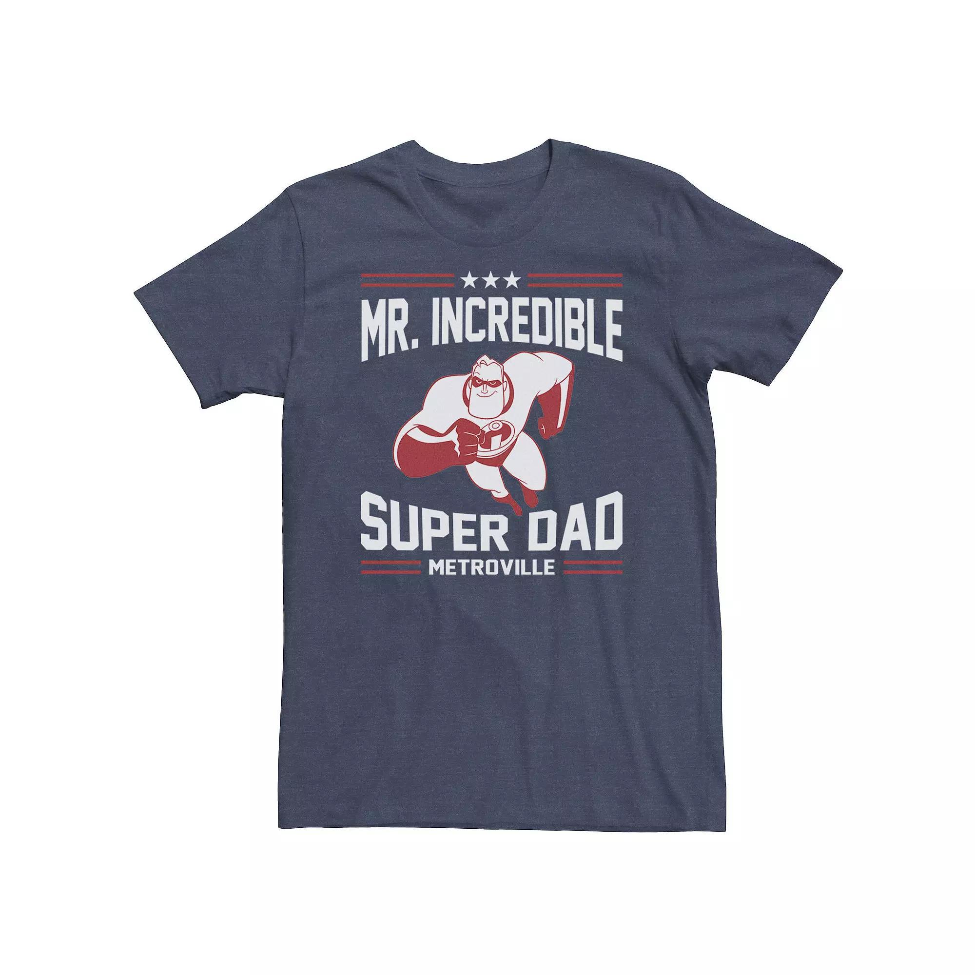 Big & Tall Disney / Pixar Incredibles Super Dad Tee, Men's, Size: 4XL, Navy Grey Product Image
