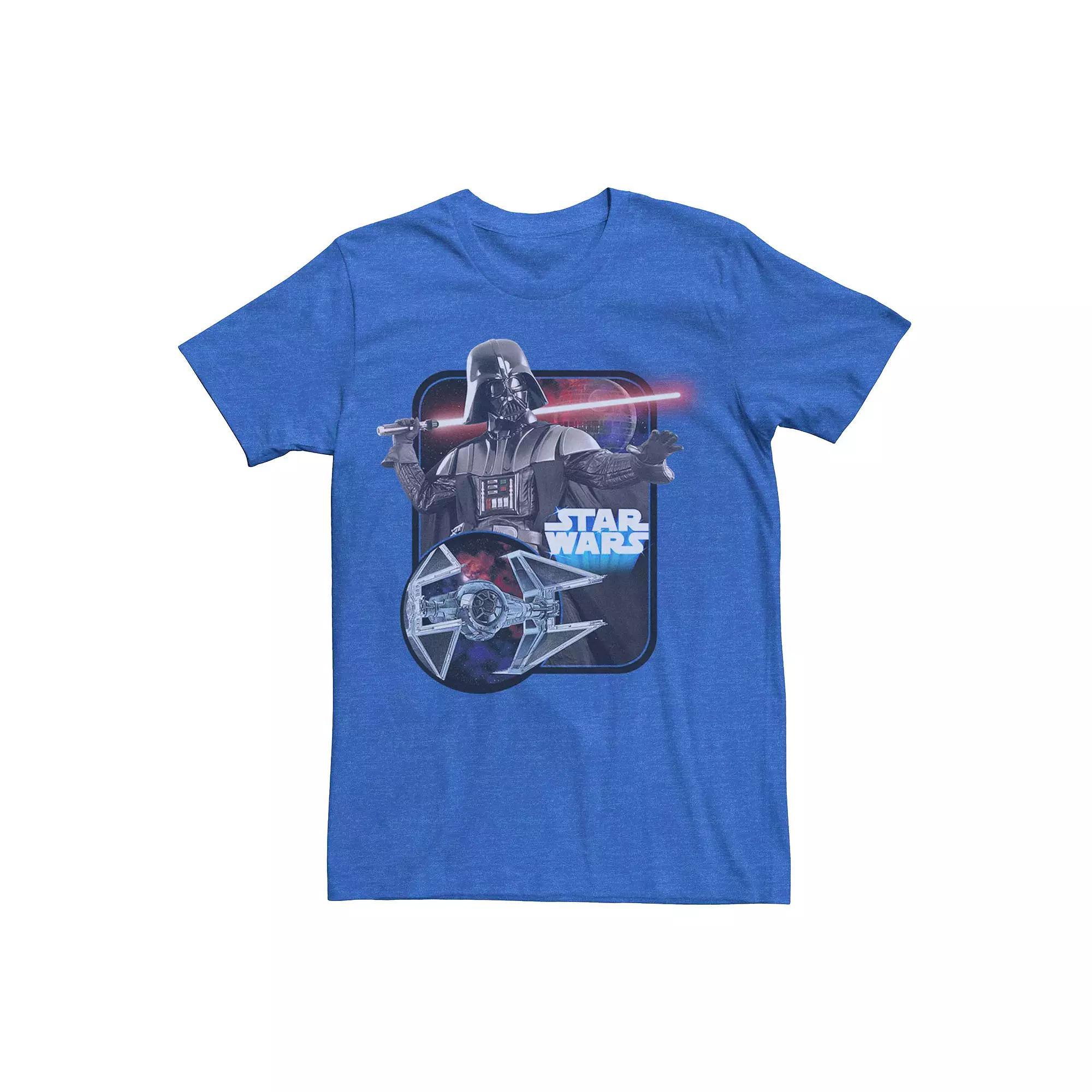 Men's Star Wars Darth Vader Tie Fight Poster Graphic Tee, Size: Small, Royal Grey Product Image