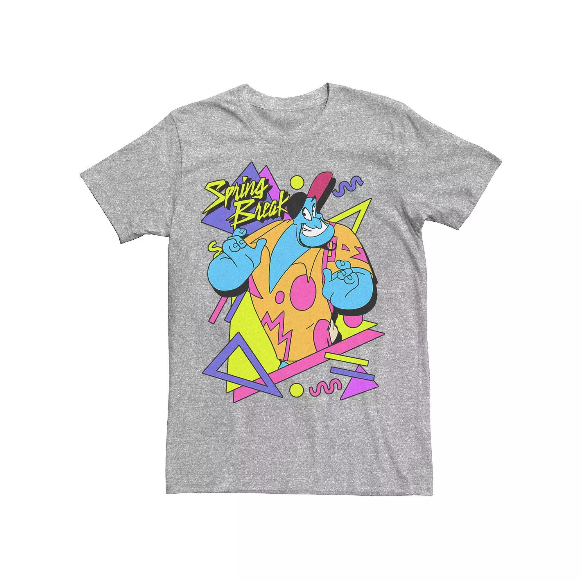 Disney's Aladdin Genie Men's Retro 90's Style Poster Tee, Size: XXL, Athletic Grey Product Image