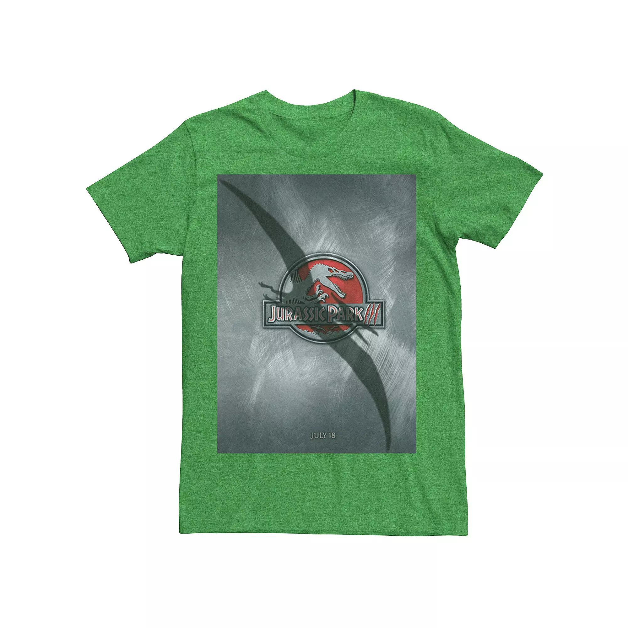 Men's Jurassic Park 3 Movie Poster Pterodactyl Tee, Size: 3XL, Athletic Grey Product Image