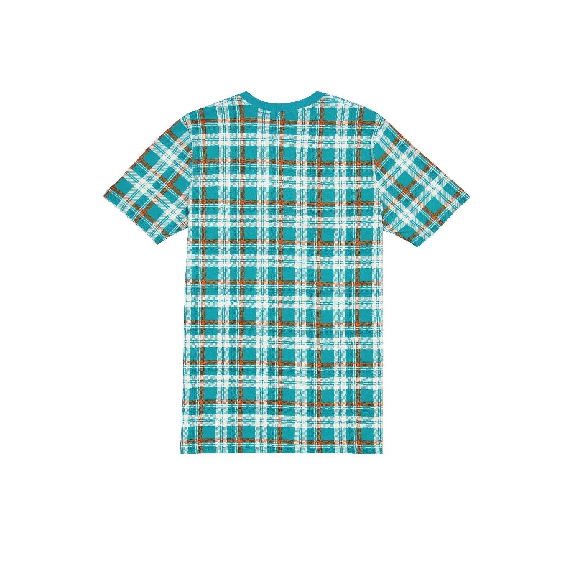 Miami Dolphins 3rd Down Plaid T-Shirt Male Product Image