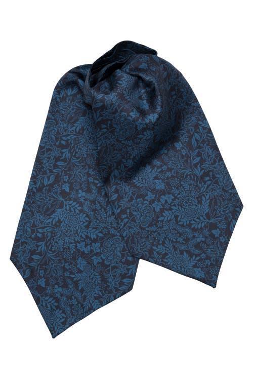 Elizabetta Portofino - Silk Ascot Cravat Tie for Men in Midnight Blue at Nordstrom Product Image