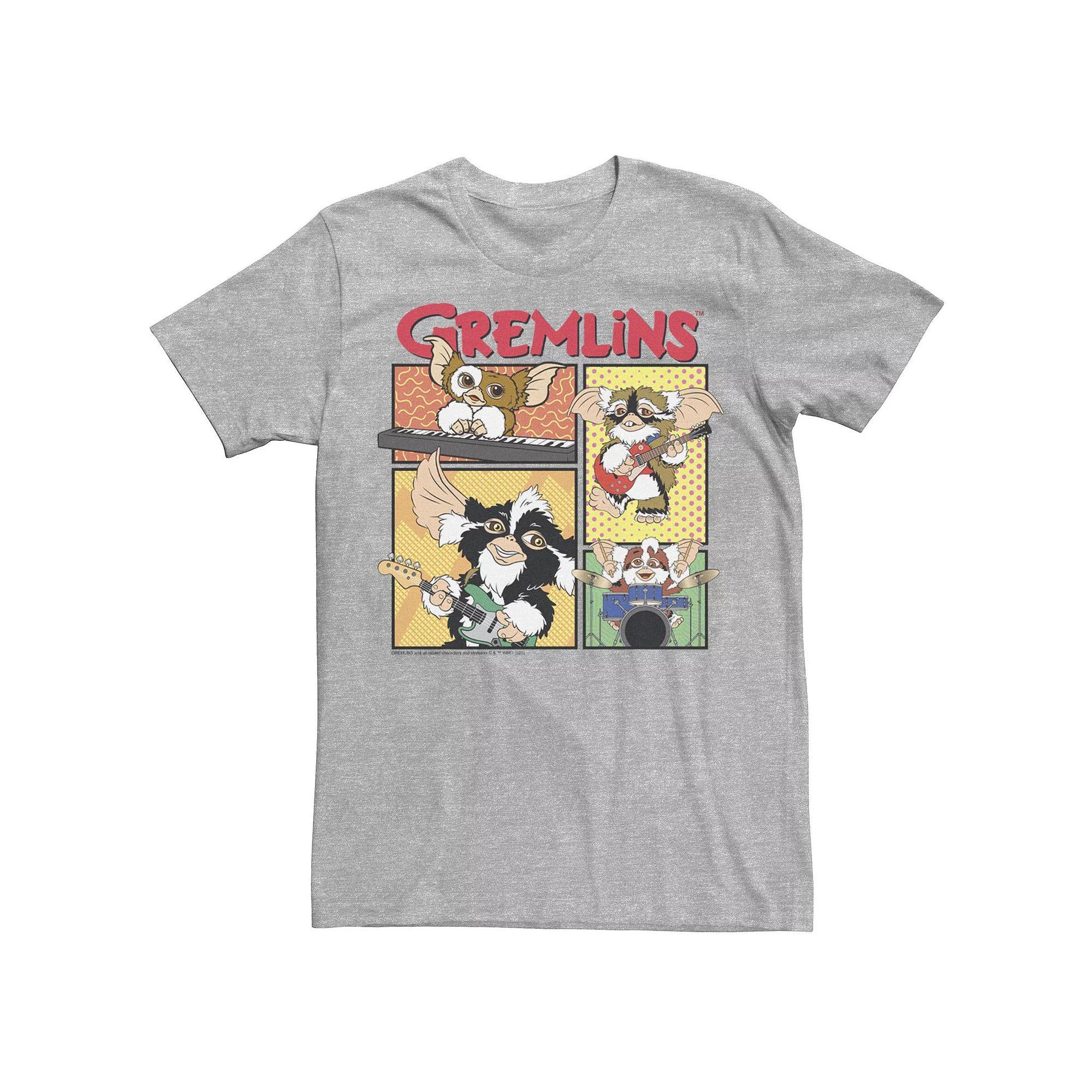 Men's Gremlins Band Comic PaneTee, Size: XL, Athletic Grey Product Image