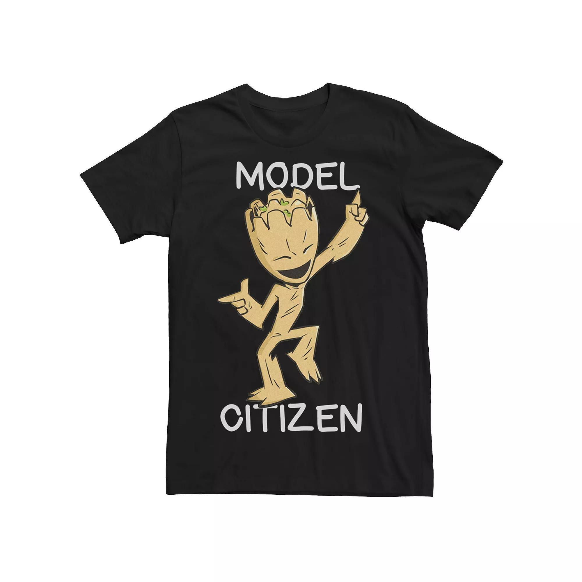 Men's Marvel Guardians Of The Galaxy Groot Model Citizen Tee, Size: XXL, Black Product Image