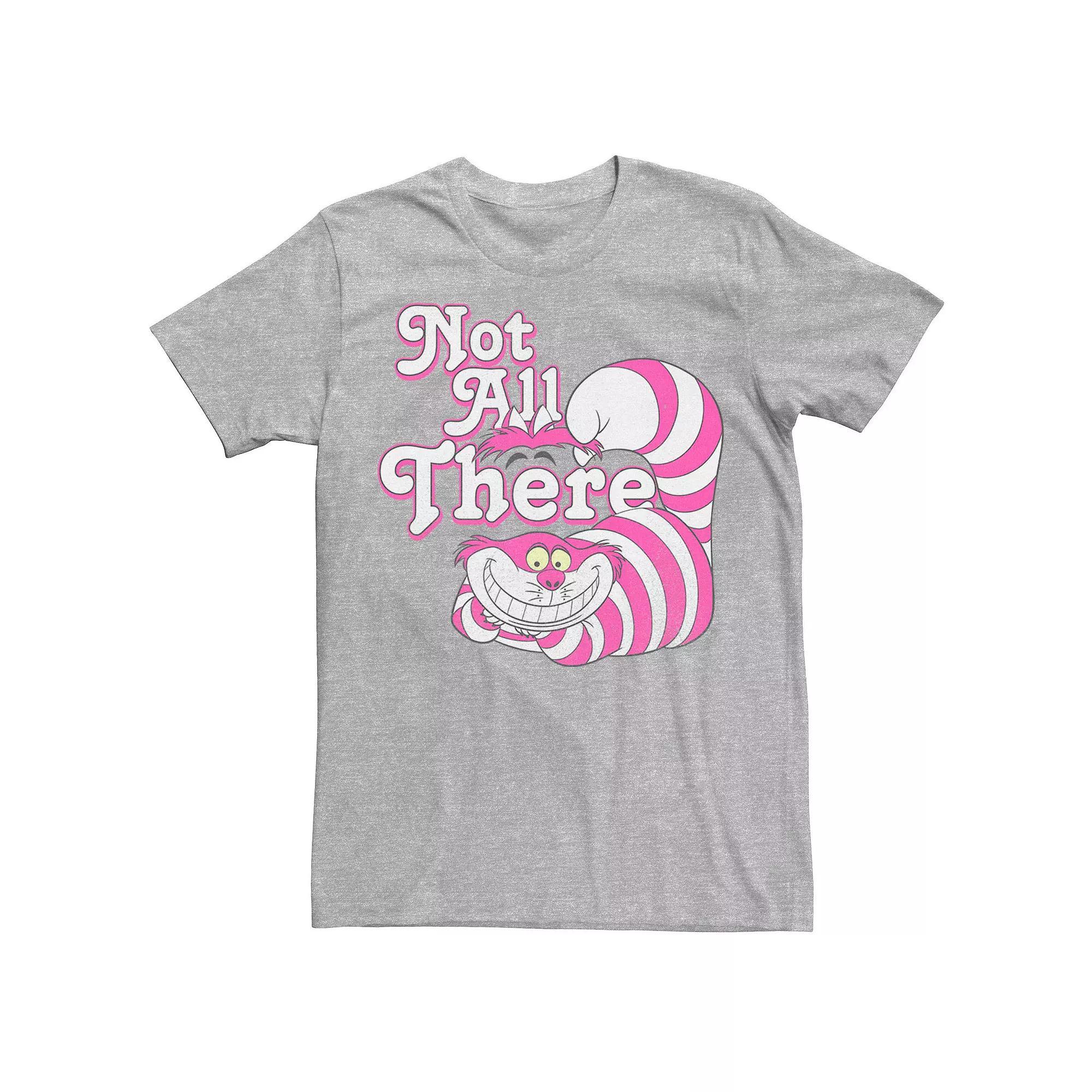 Disney's Alice In Wonderland Cheshire Cat "Not All There" Men's Tee, Size: 3XL, Athletic Grey Product Image