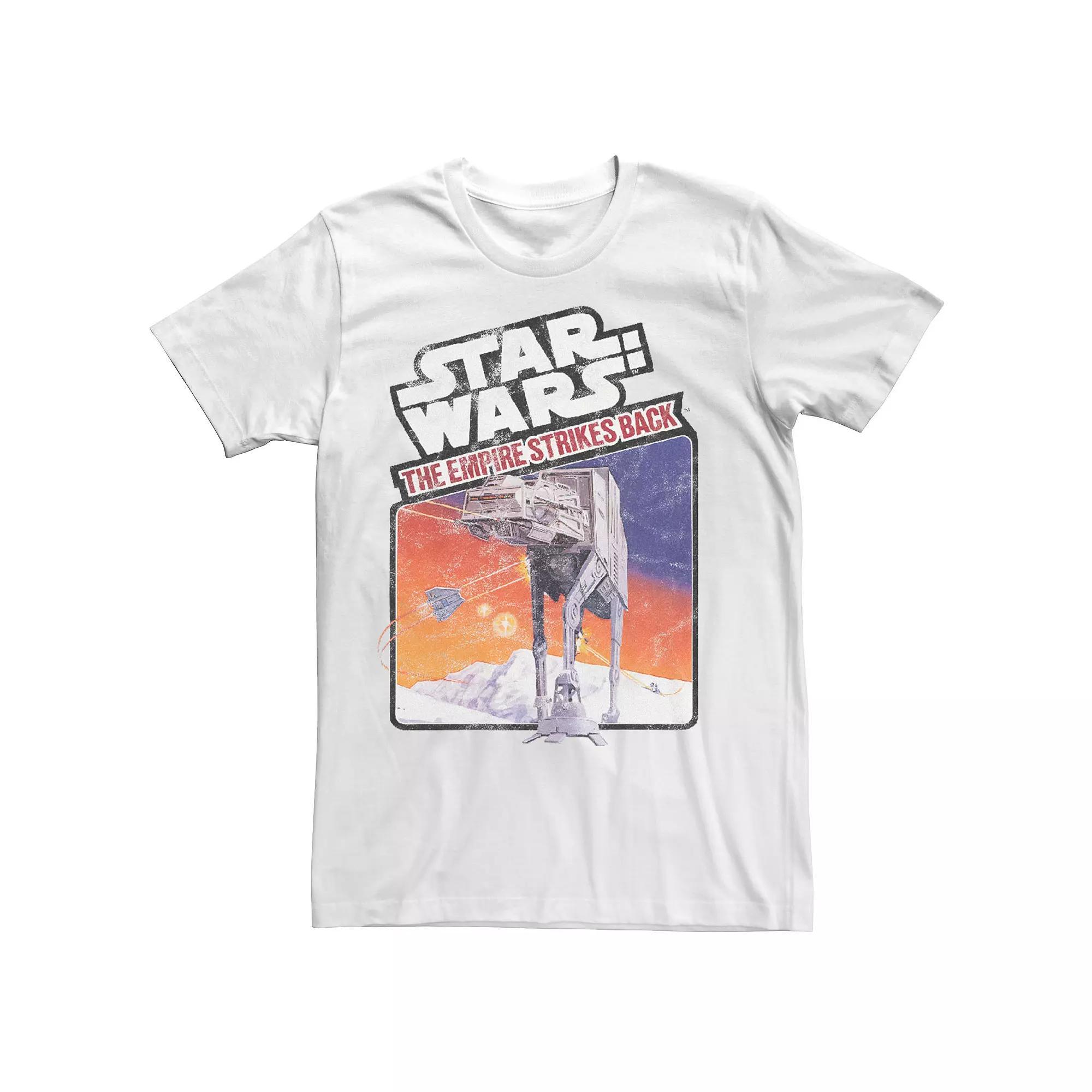 Men's Star Wars The Empire Strikes Back AT-AT Poster Tee, Size: Small, White Product Image