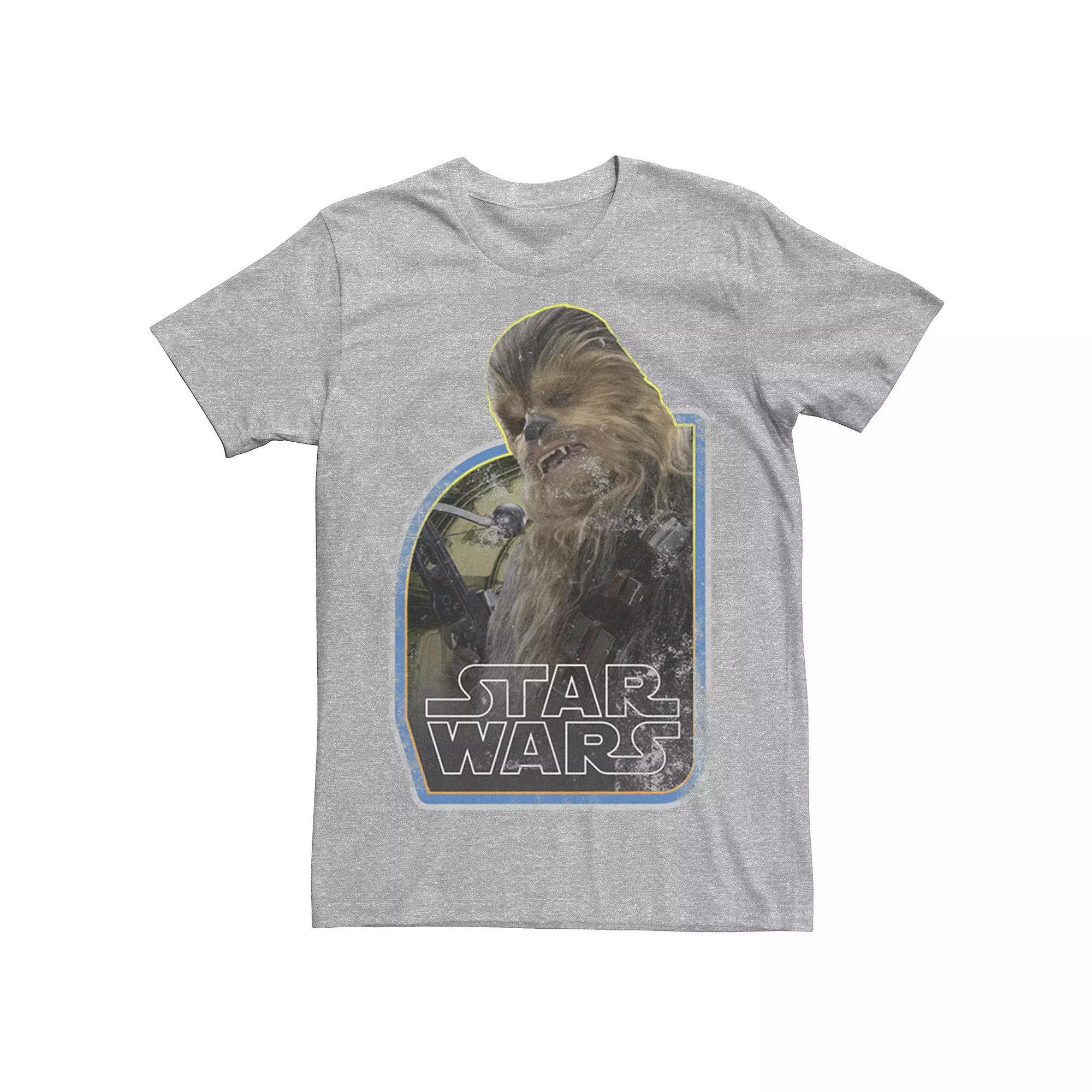 Mens Star Wars Chewbacca with Bowcaster Tee Athletic Grey Product Image