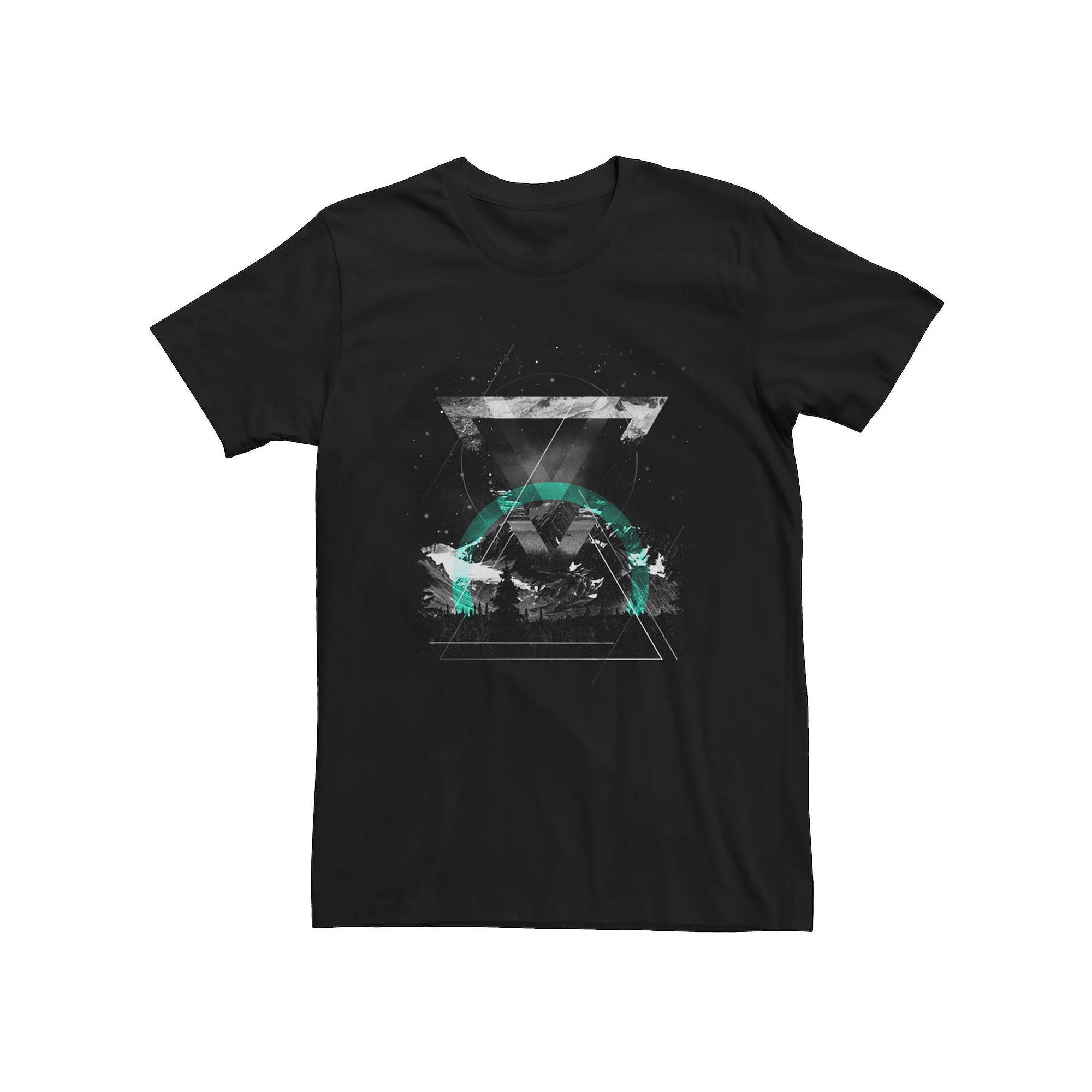 Men's Abstract Nightscape Graphic Tee, Size: XS, Black Product Image