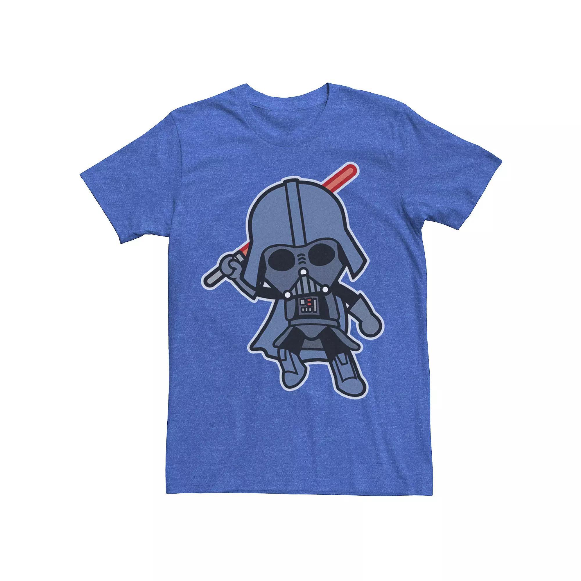 Men's Star Wars Darth Vader Cartoon Tee, Size: 3XL, Royal Grey Product Image