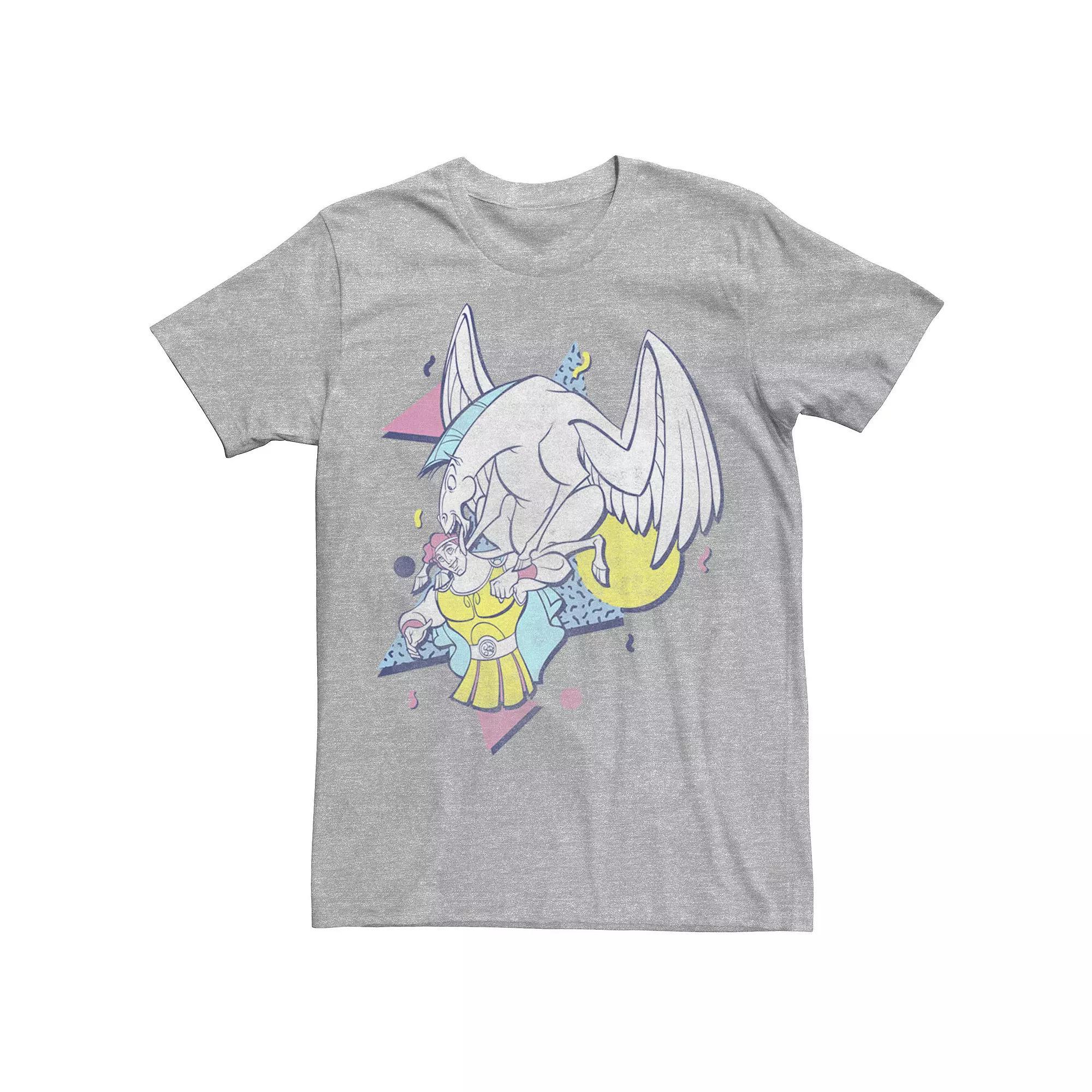 Disney's Hercules And Pegasus Men's 90 Pop Art Tee, Size: Small, Athletic Grey Product Image
