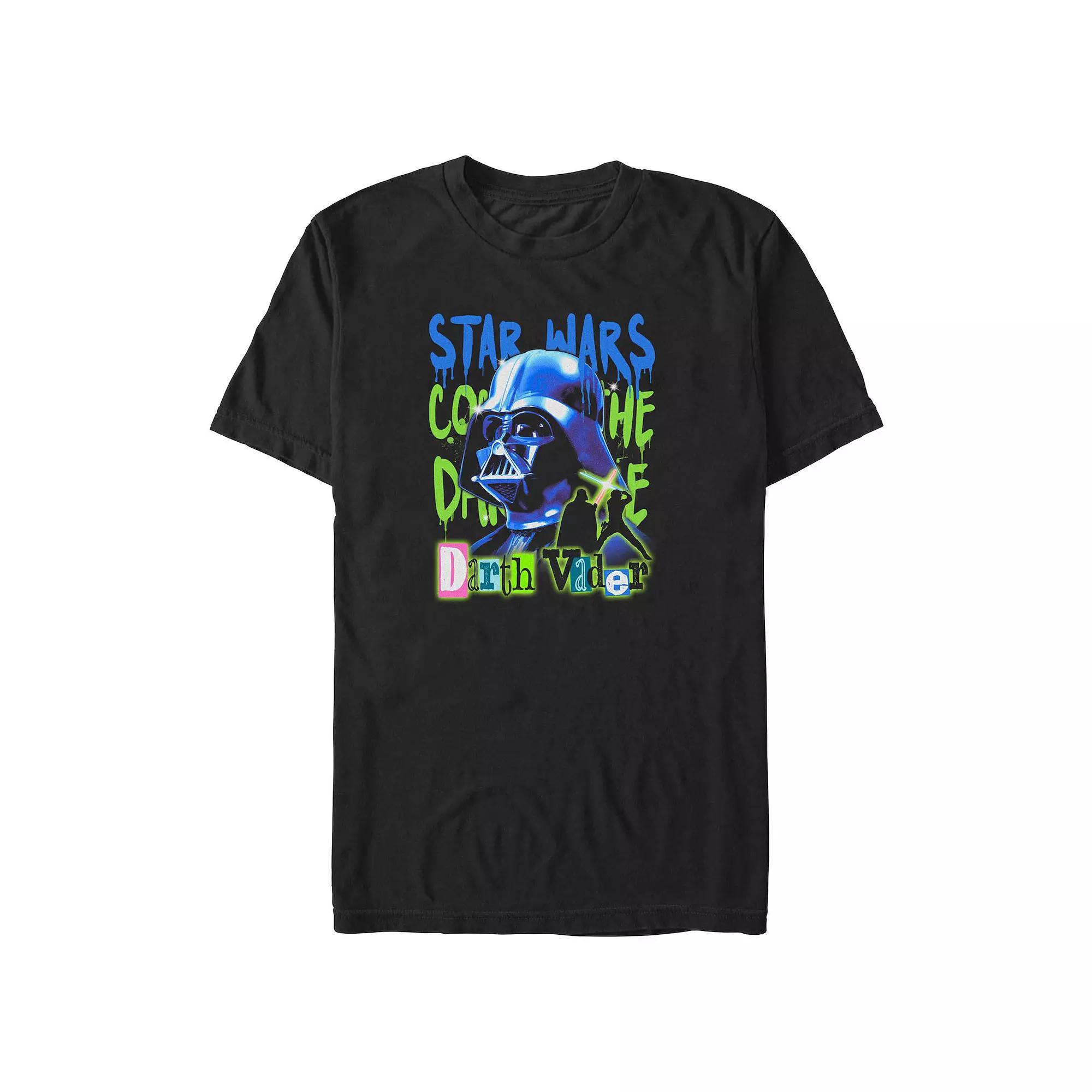 Big & Tall Star Wars Darth Vader Street Art Graphic Tee, Men's, Size: Medium Tall, Black Product Image