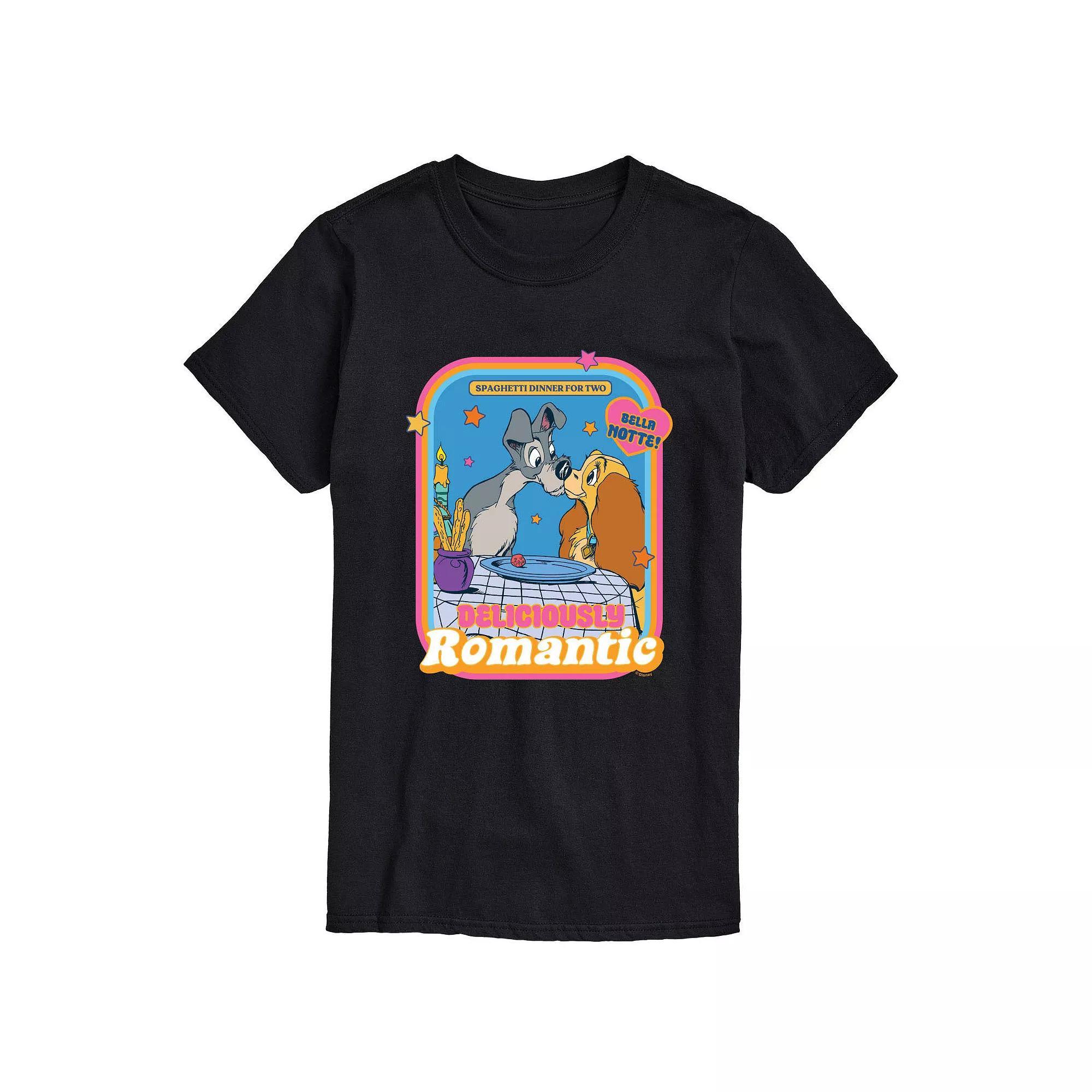 Disneys Lady and the Tramp Big & Tall Romantic Graphic Tee, Mens Product Image