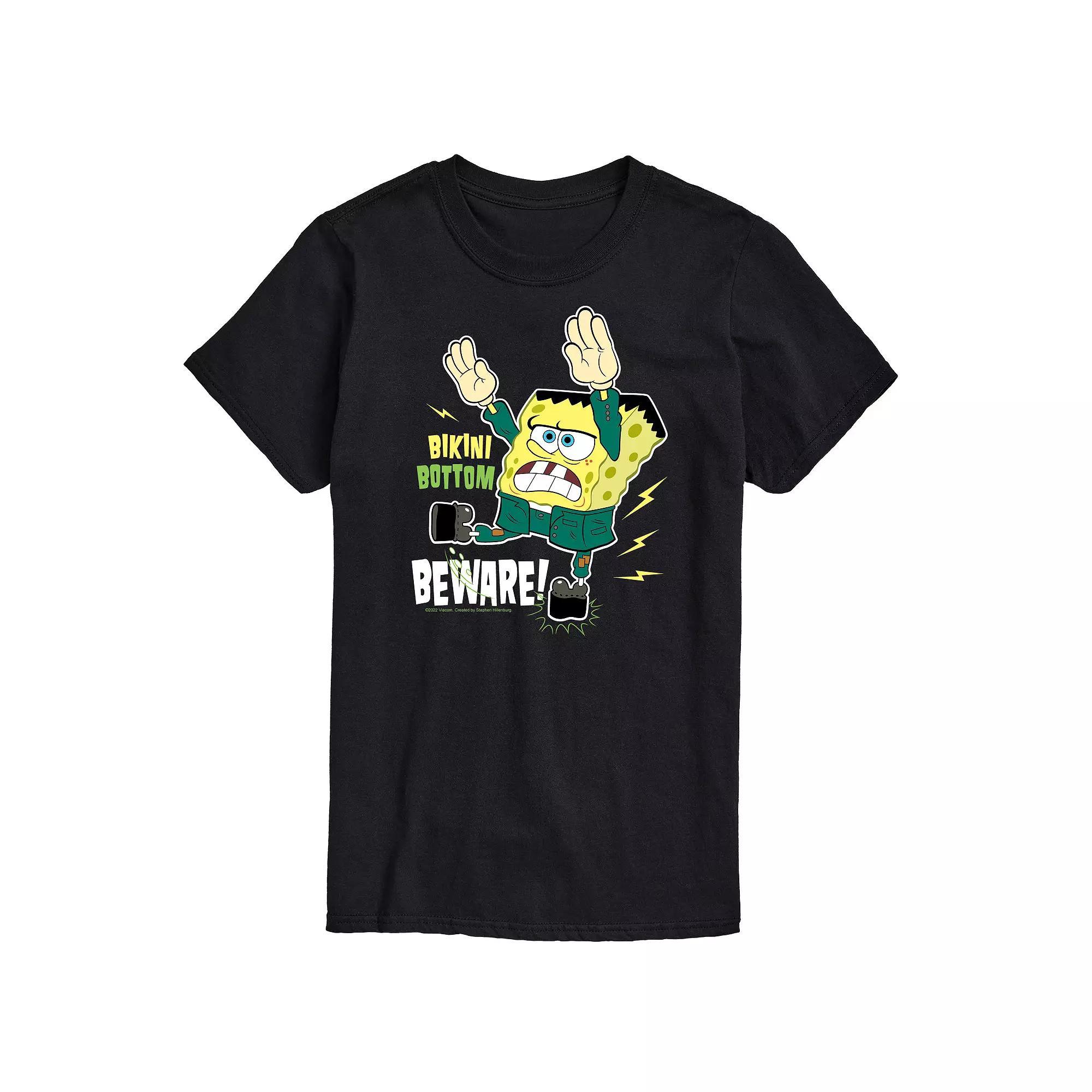 Mens SpongeBob SquarePants Bikini Bottom Beware Tee Product Image
