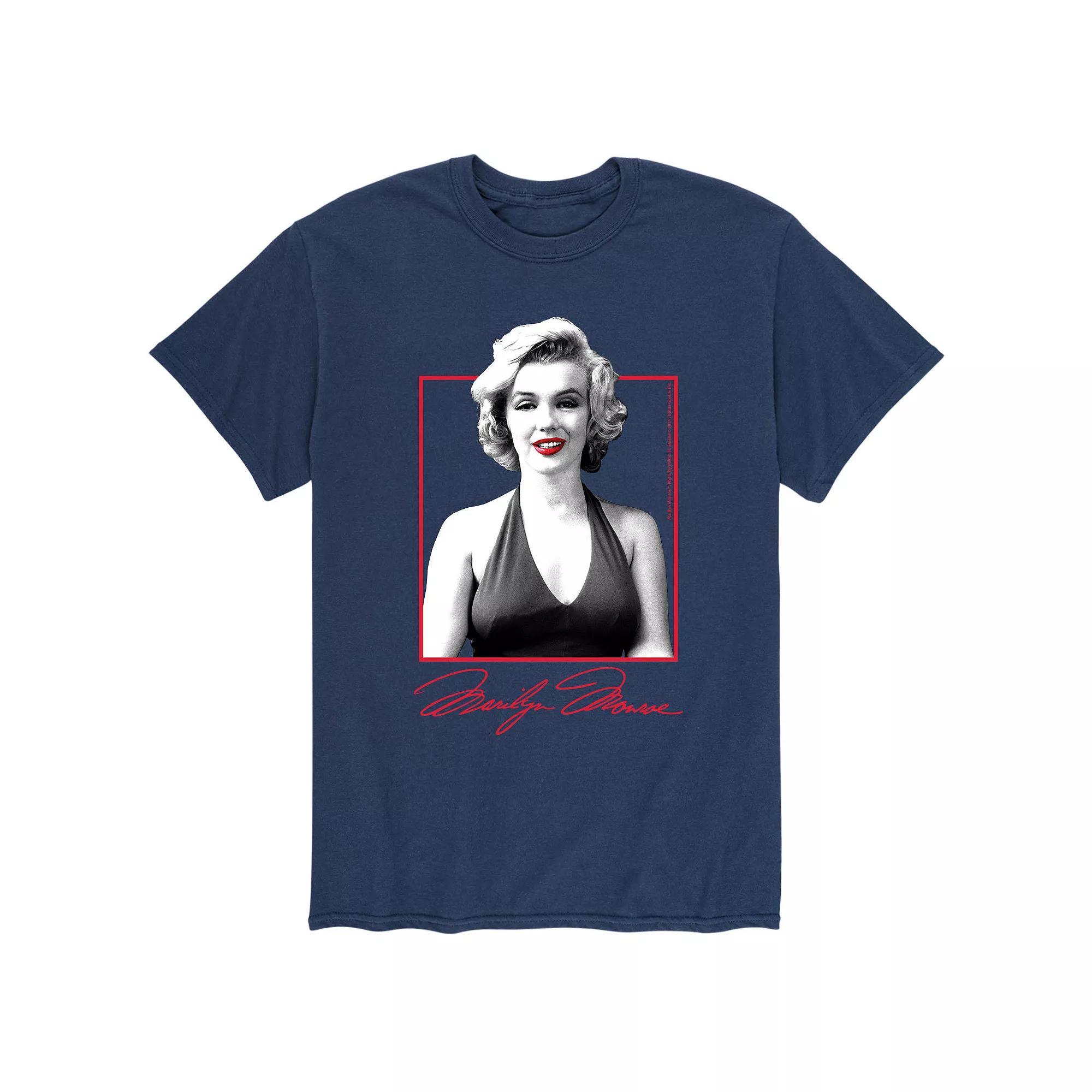 Mens Marilyn Monroe Black And White Tee Blue Product Image