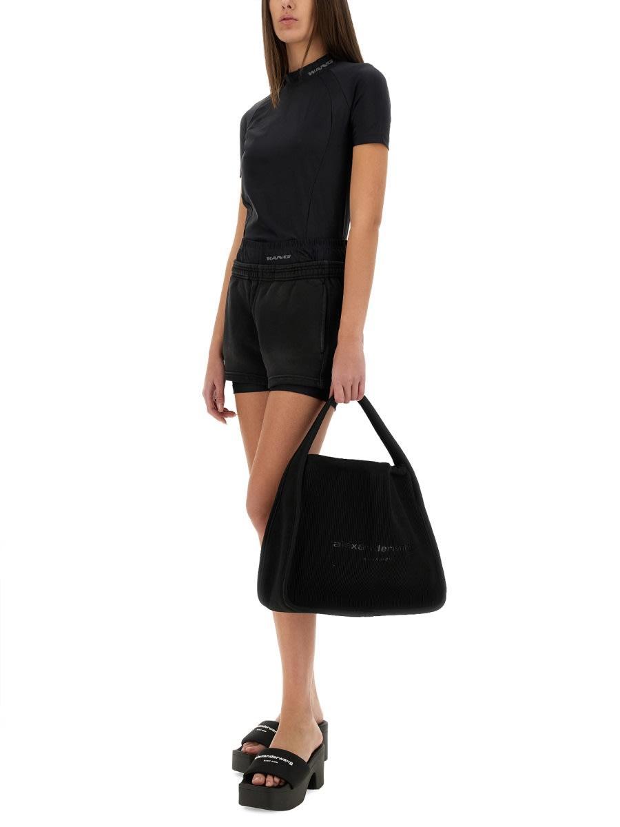 ALEXANDER WANG T Shorts With Logo In Black Product Image