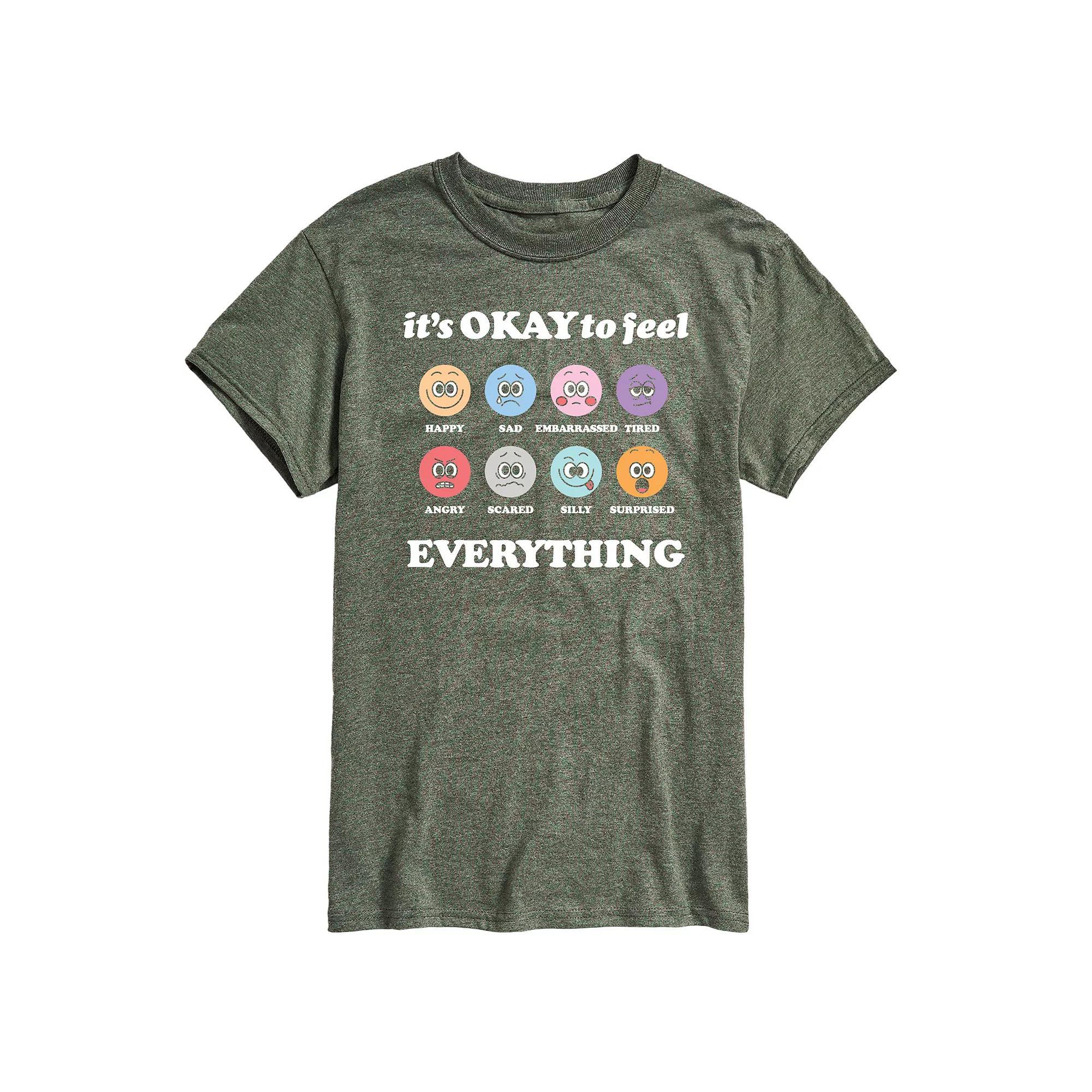 Men's It's Okay to Feel Everything Graphic Tee, Size: Large, Blue Product Image