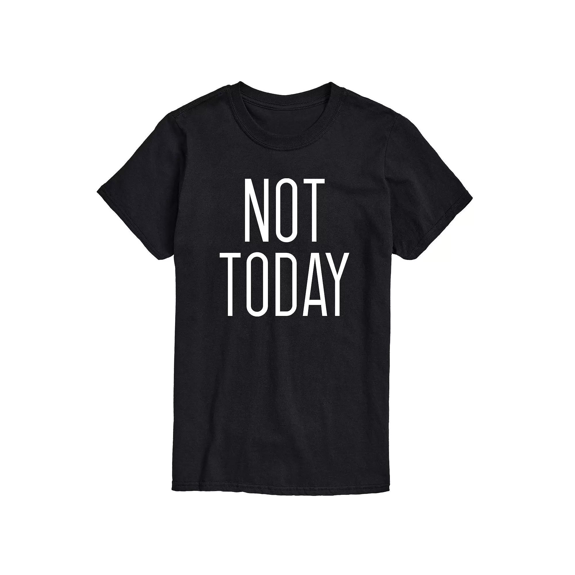 Big & Tall Not Today Graphic Tee, Mens Product Image