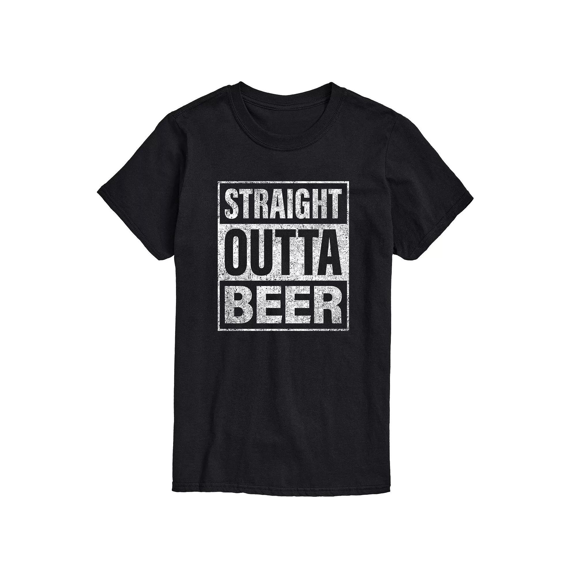 Men's Straight Outta Beer Tee, Size: XL, Black Product Image