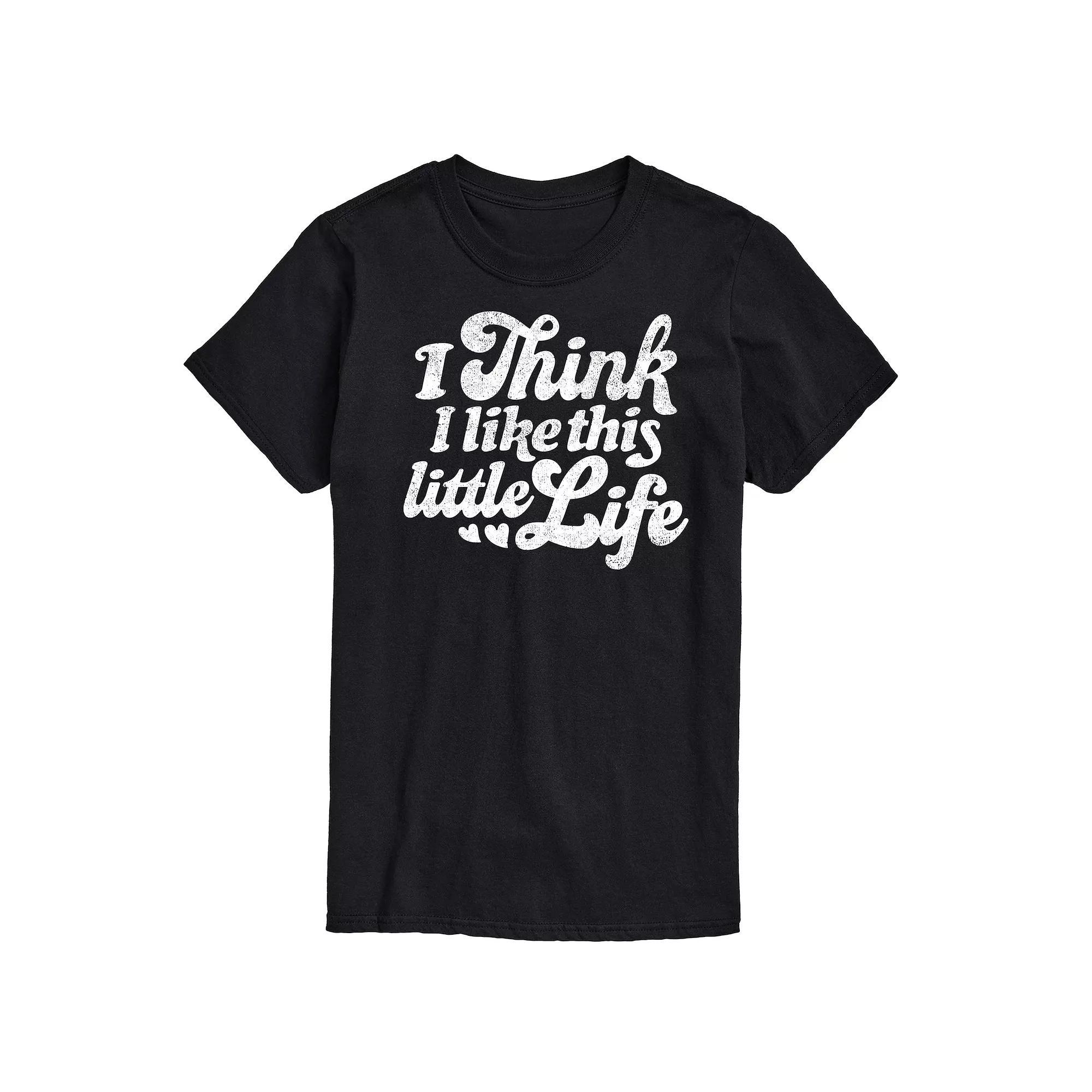 Men's I Think I Like This Little Life Graphic Tee, Size: Small, Grey Green Product Image