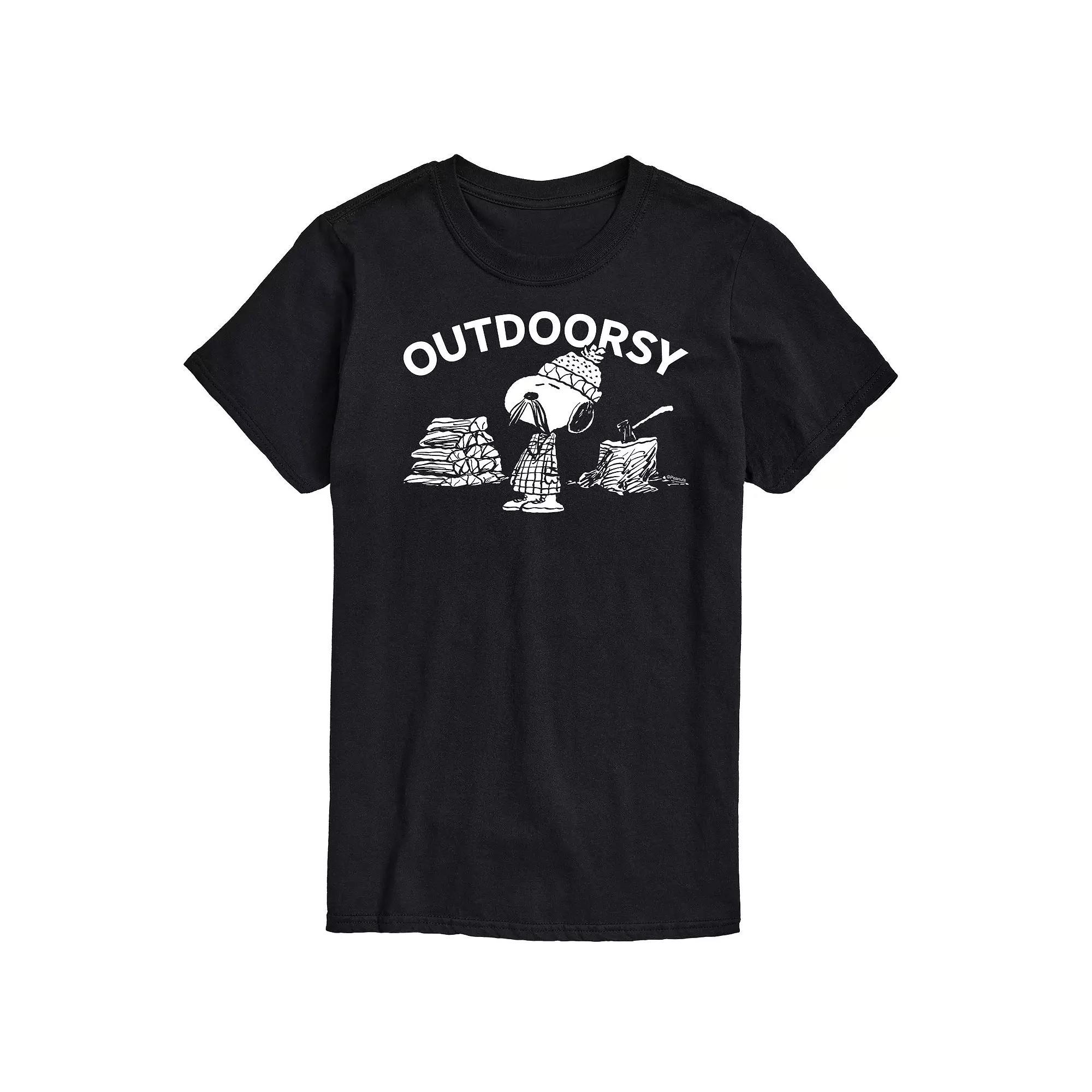 Mens Peanuts Outdoorsy Snoopy Graphic Tee Product Image