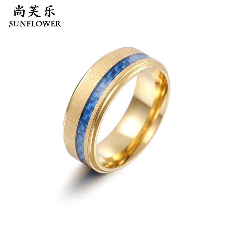 Couple Matching Patterned Inlay Ring Product Image