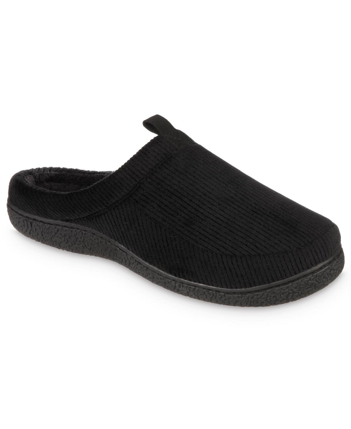 Isotoner Mens Advanced Memory Foam Corduroy Hoodback Comfort Slippers Product Image