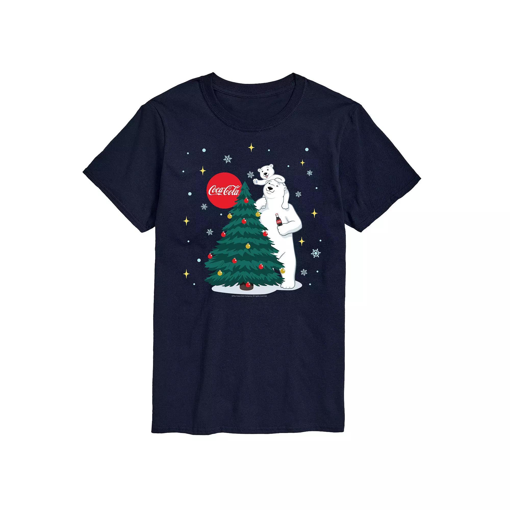 Mens CocaCola Vintage Santa Tee Blue Product Image