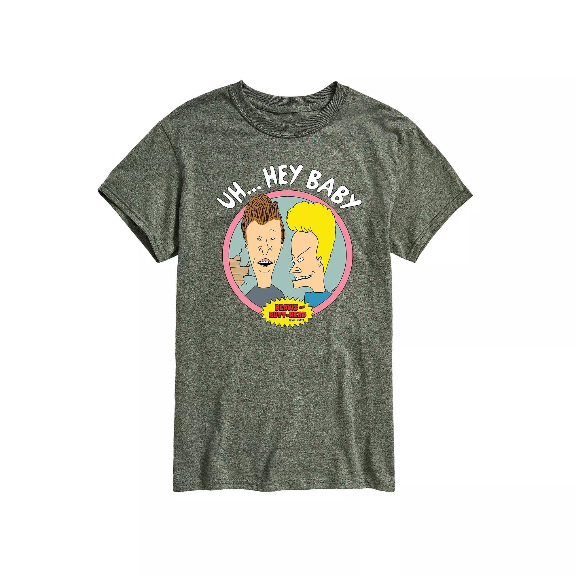 Mens Beavis & Butthead Uh... Hey Baby Graphic Tee Product Image