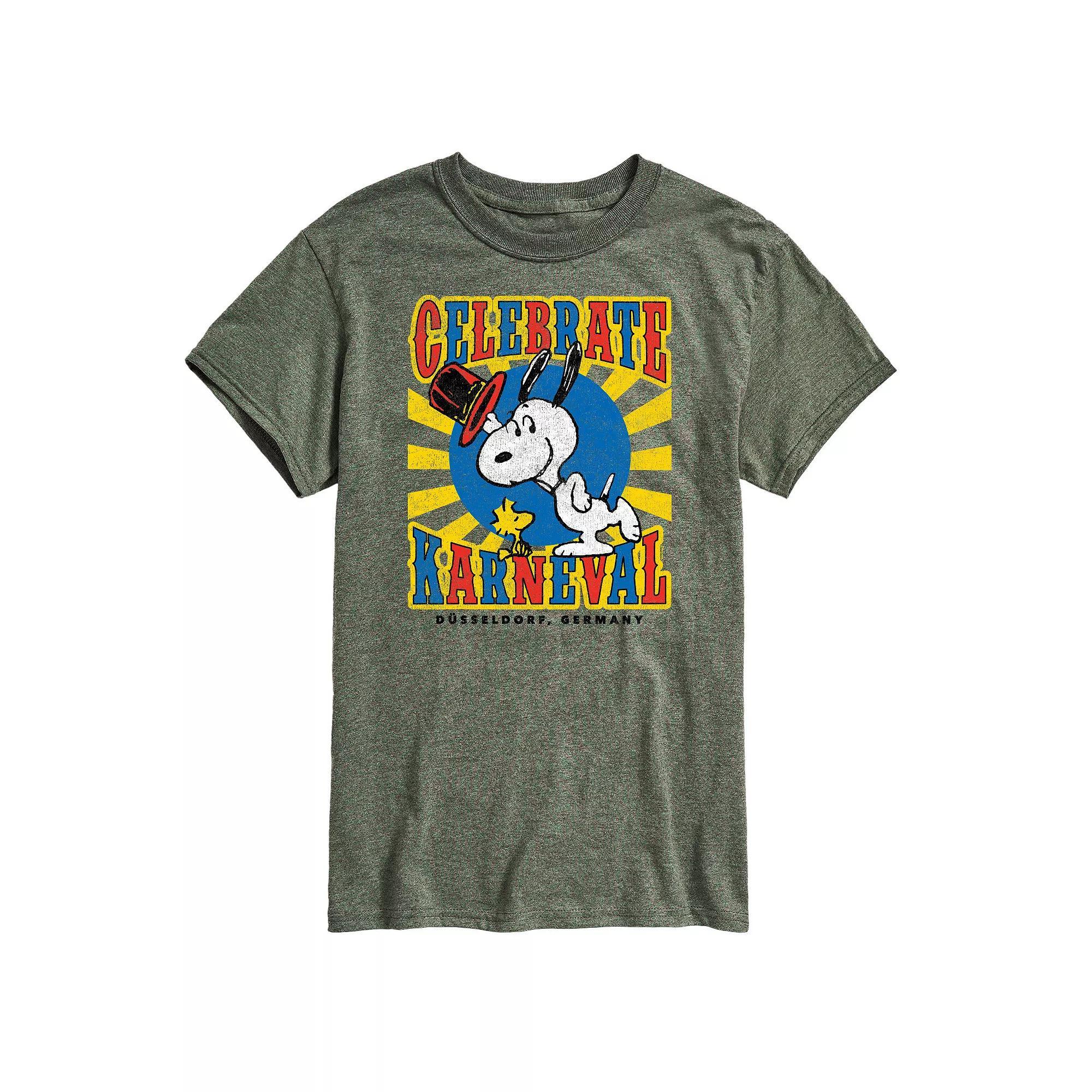 Mens Peanuts Snoopy Celebrate Karneval Graphic Tee Product Image