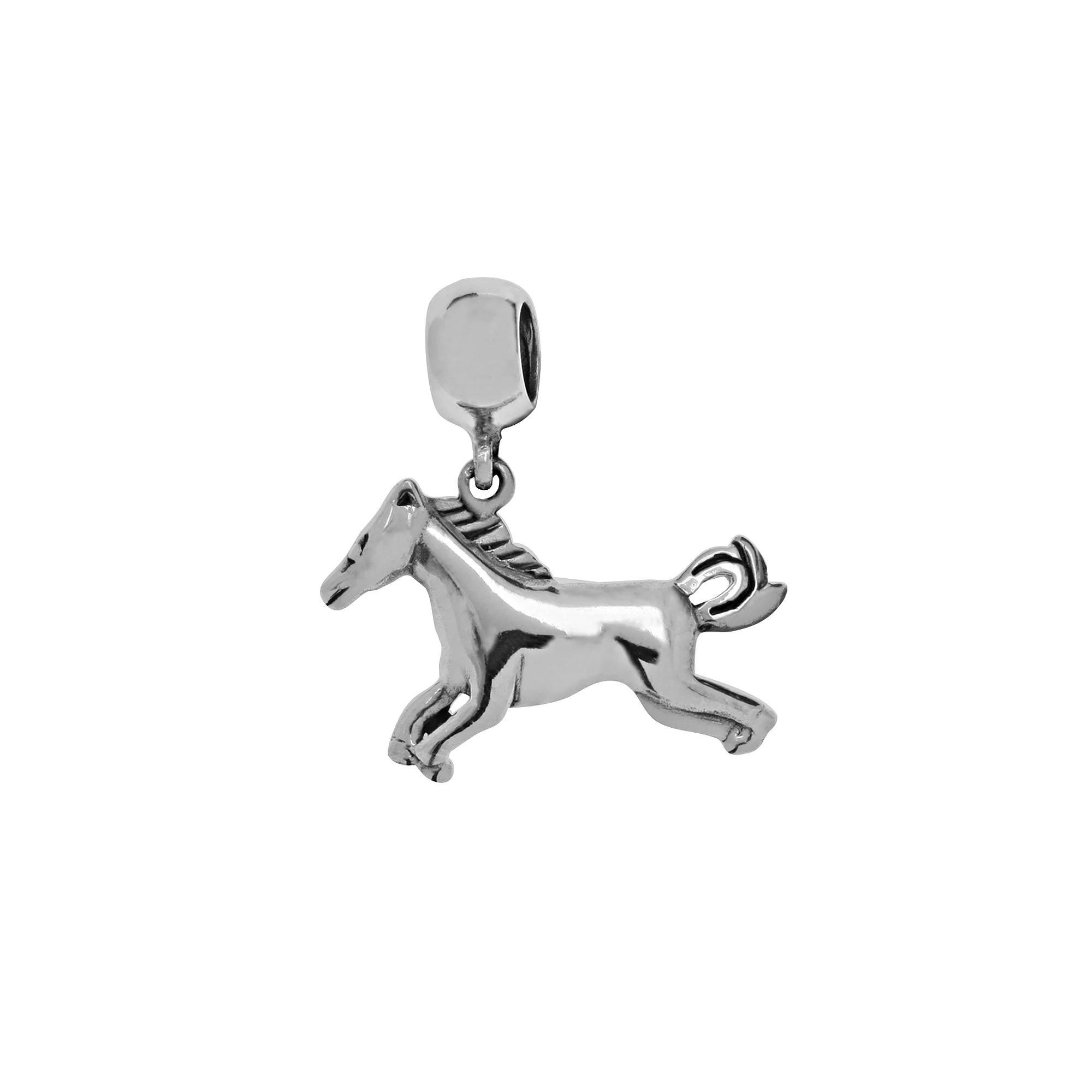 Individuality Beads Sterling Silver Horse Charm, Women's Product Image