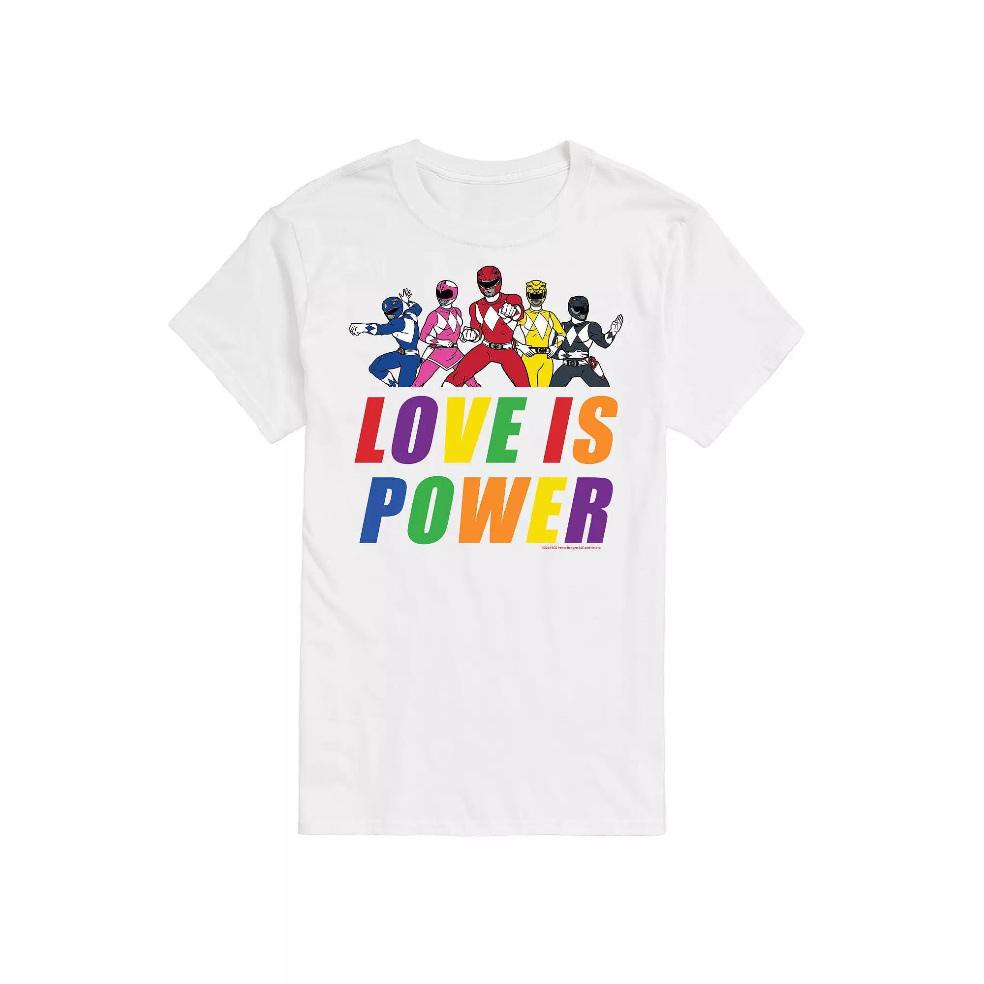 Big & Tall Power Rangers Love Is Power Graphic Tee, Mens Product Image
