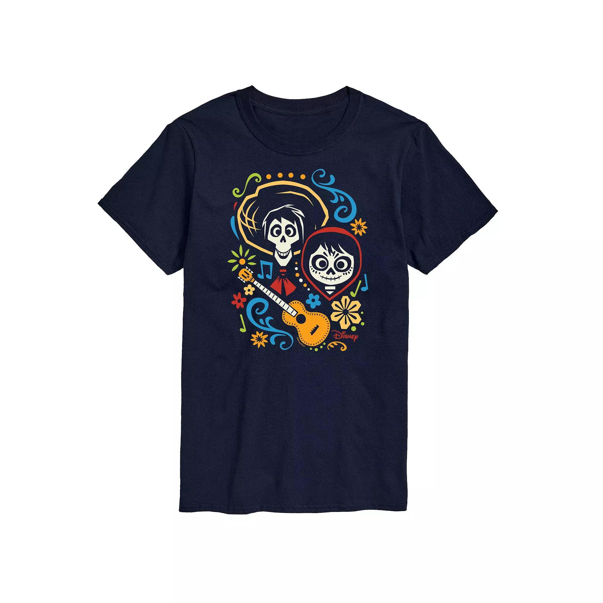 Disneys Coco Hector Miguel Big & Tall Graphic Tee, Mens Blue Product Image