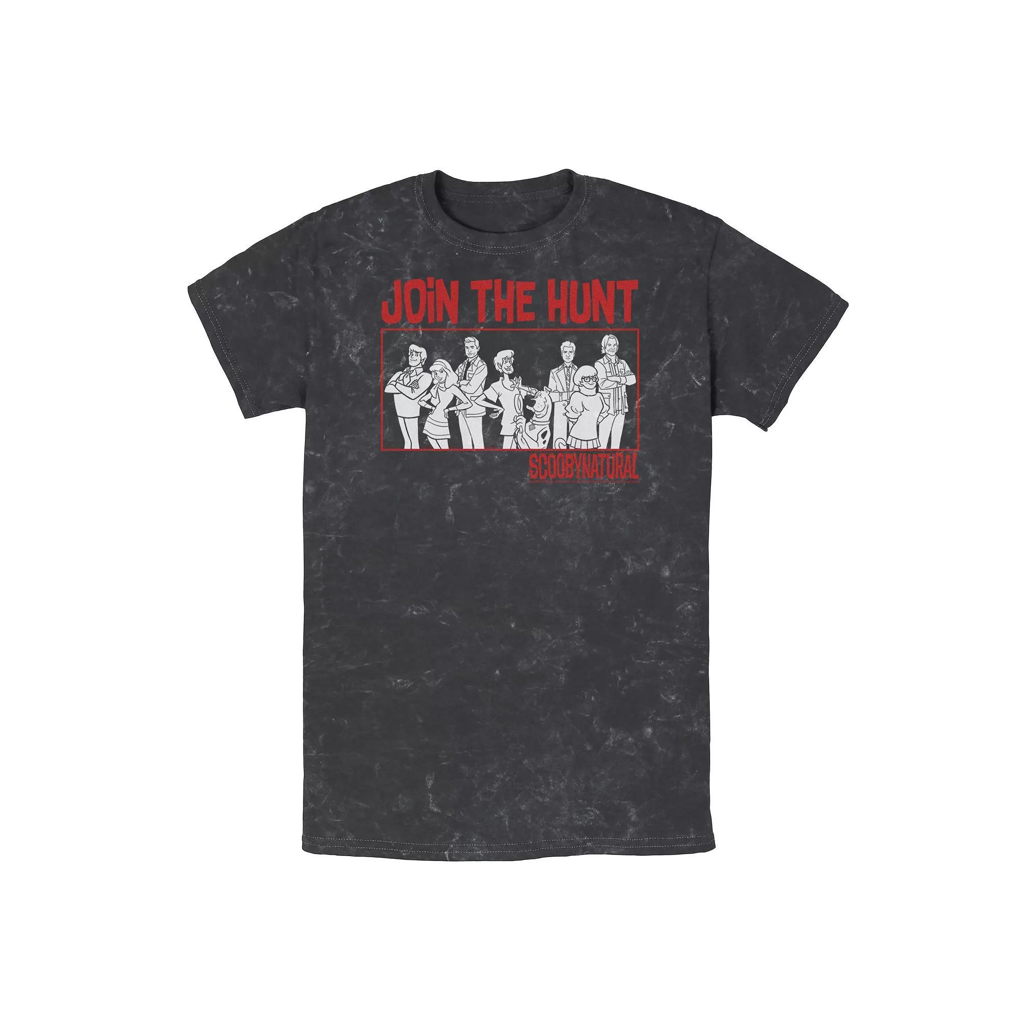 Men's Scooby-Doo Scoobynatural Join The Hunt Group Shot Line Up Tee, Size: Medium, Black Product Image