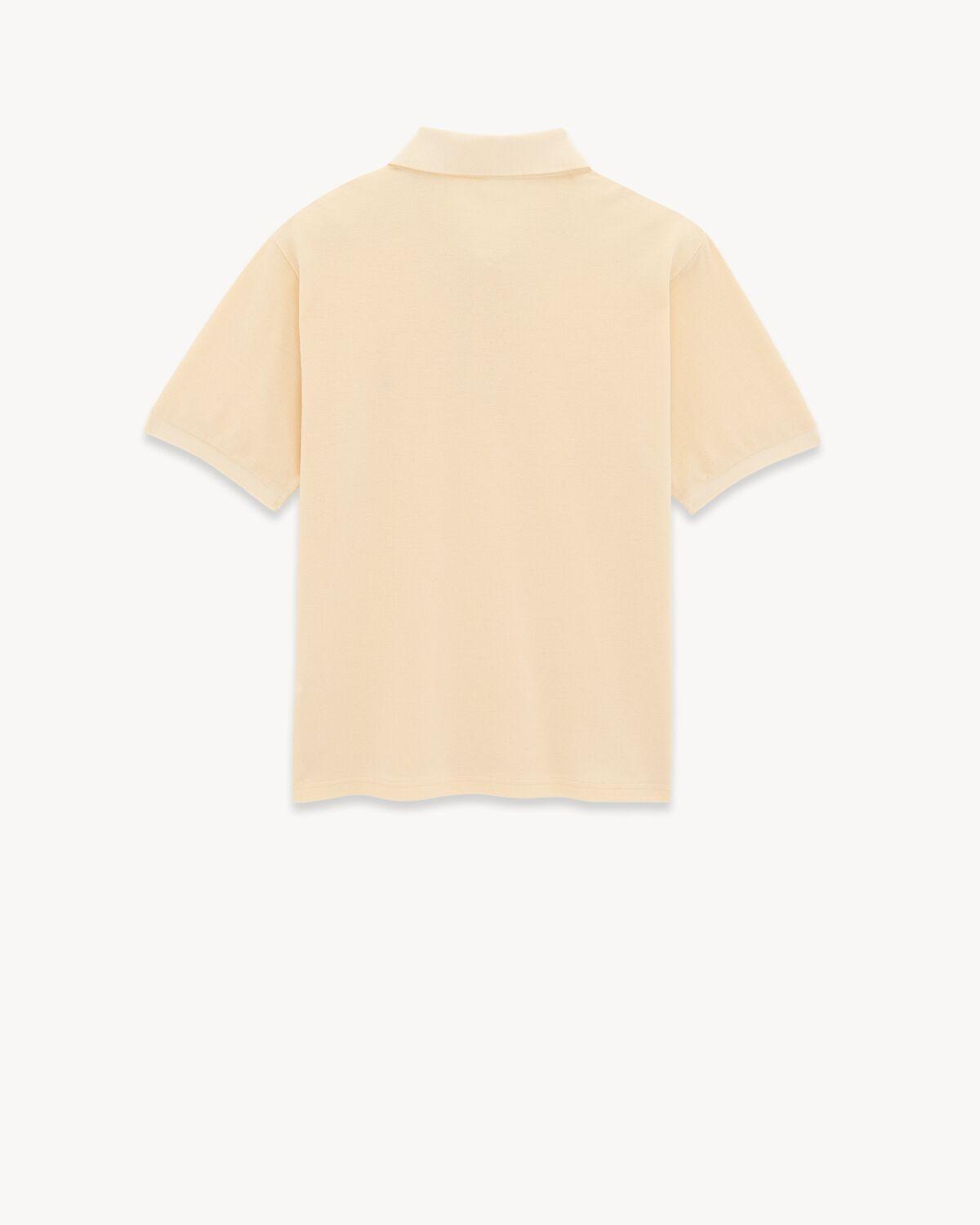 Cassandre Polo Shirt in Cotton Piqué | Saint Laurent | YSL.com Product Image