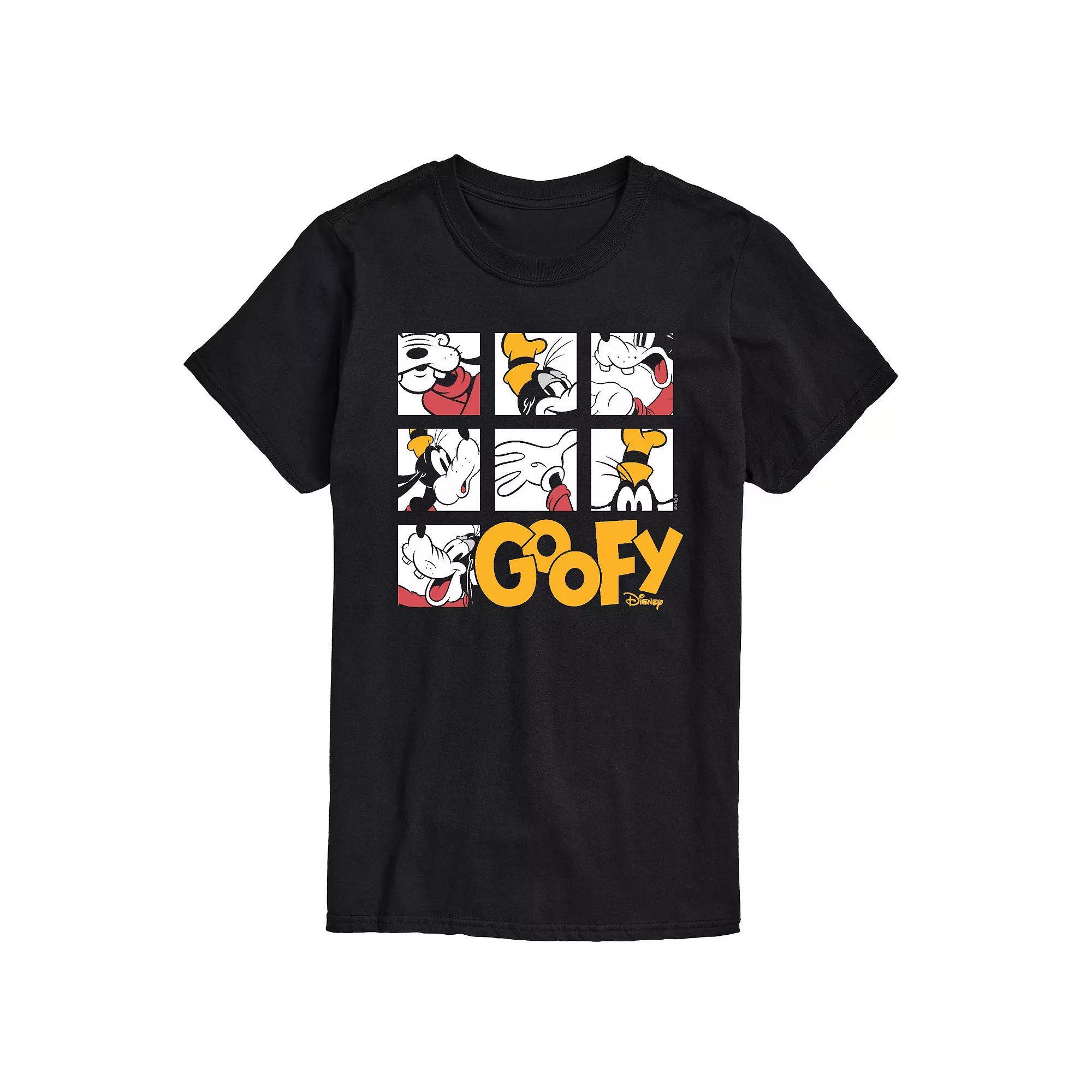 Disneys Goofy Big & Tall Grid Graphic Tee, Mens Product Image