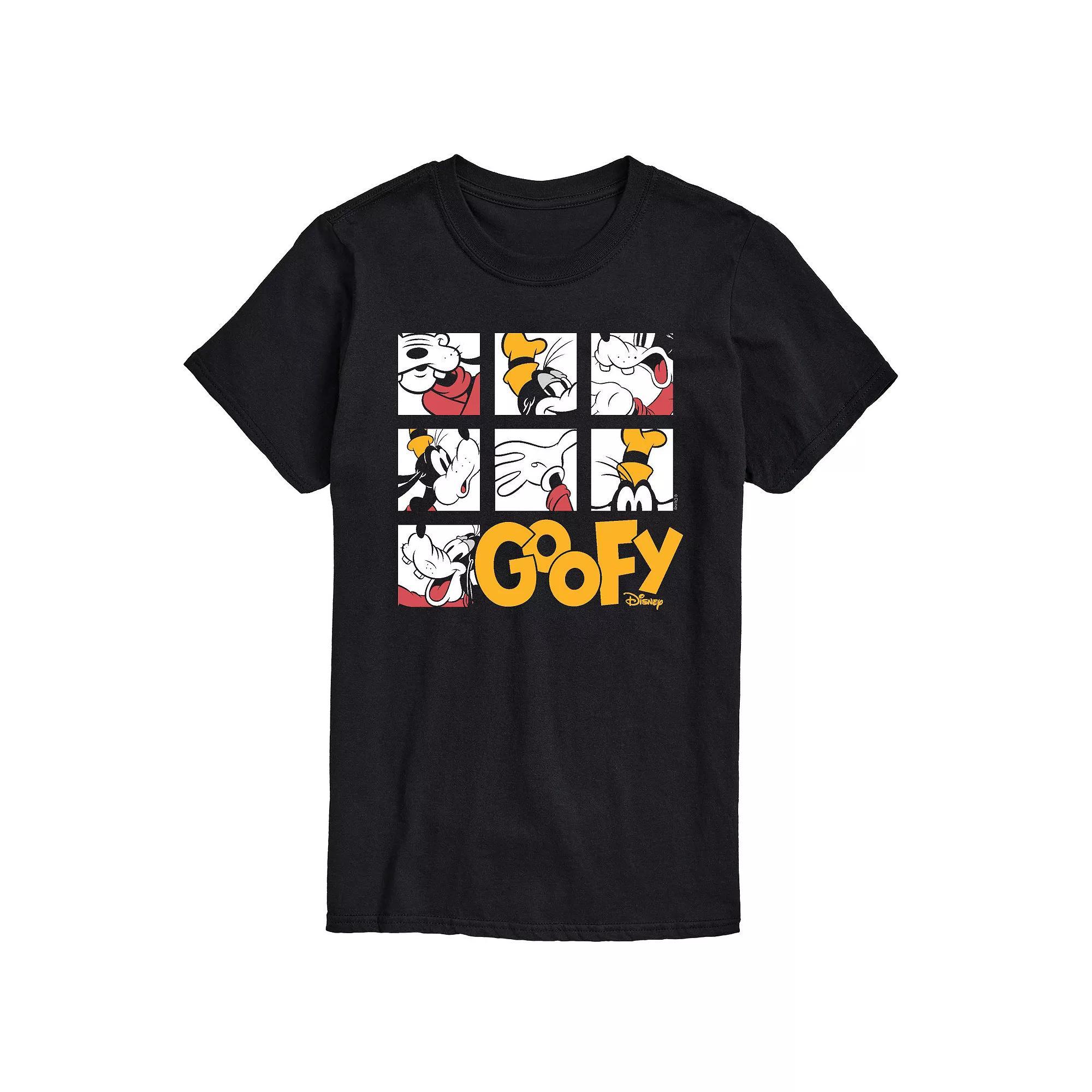 Disneys Goofy Big & Tall Grid Graphic Tee, Mens Product Image