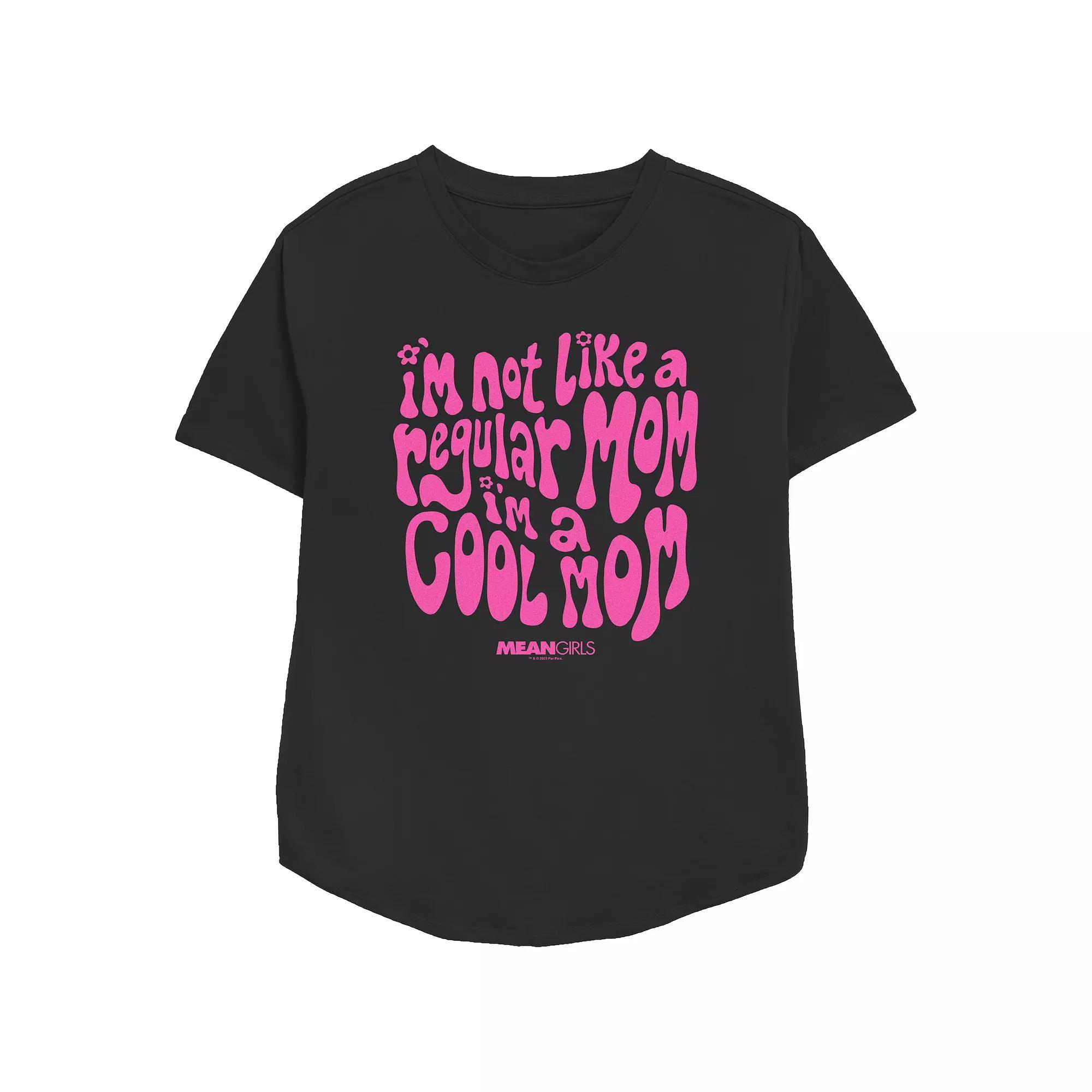 Women's Groovy Mama Relaxed Fit Graphic Tee, Size: Medium, Black Product Image