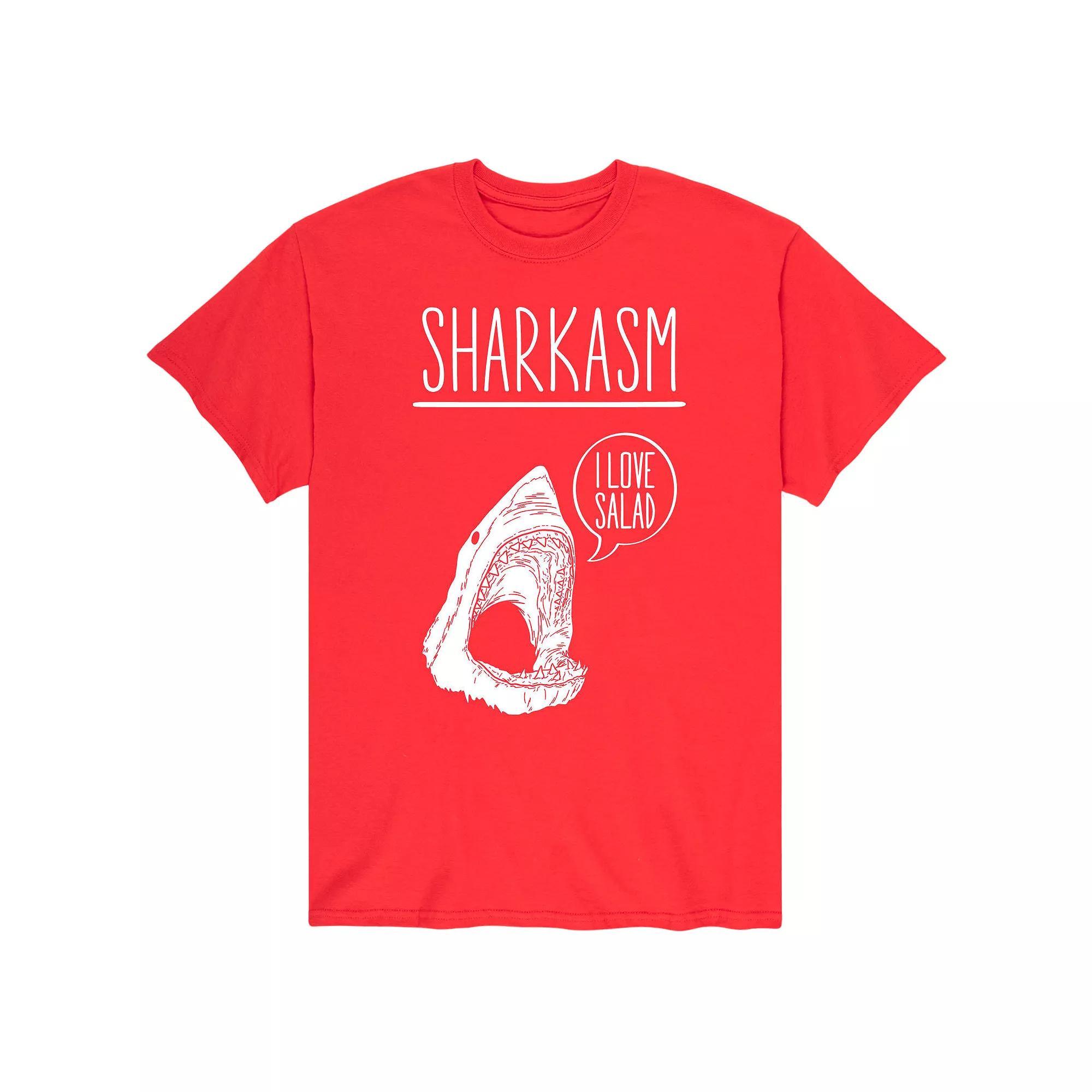 Mens Sharkasm Shark White Tee Product Image