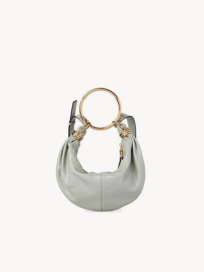 Small Bracelet hobo bag in grained leather Product Image