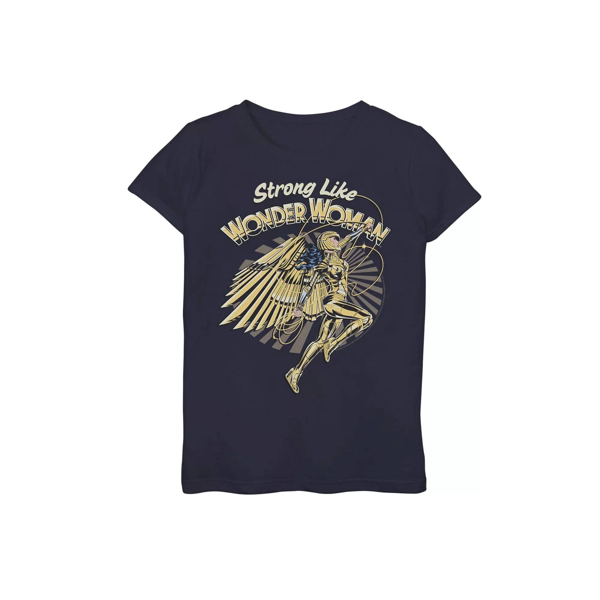 Girls 7-16 DC Comics Wonder Woman Strong Like Poster Graphic Tee, Girl's, Size: XL, Blue Product Image