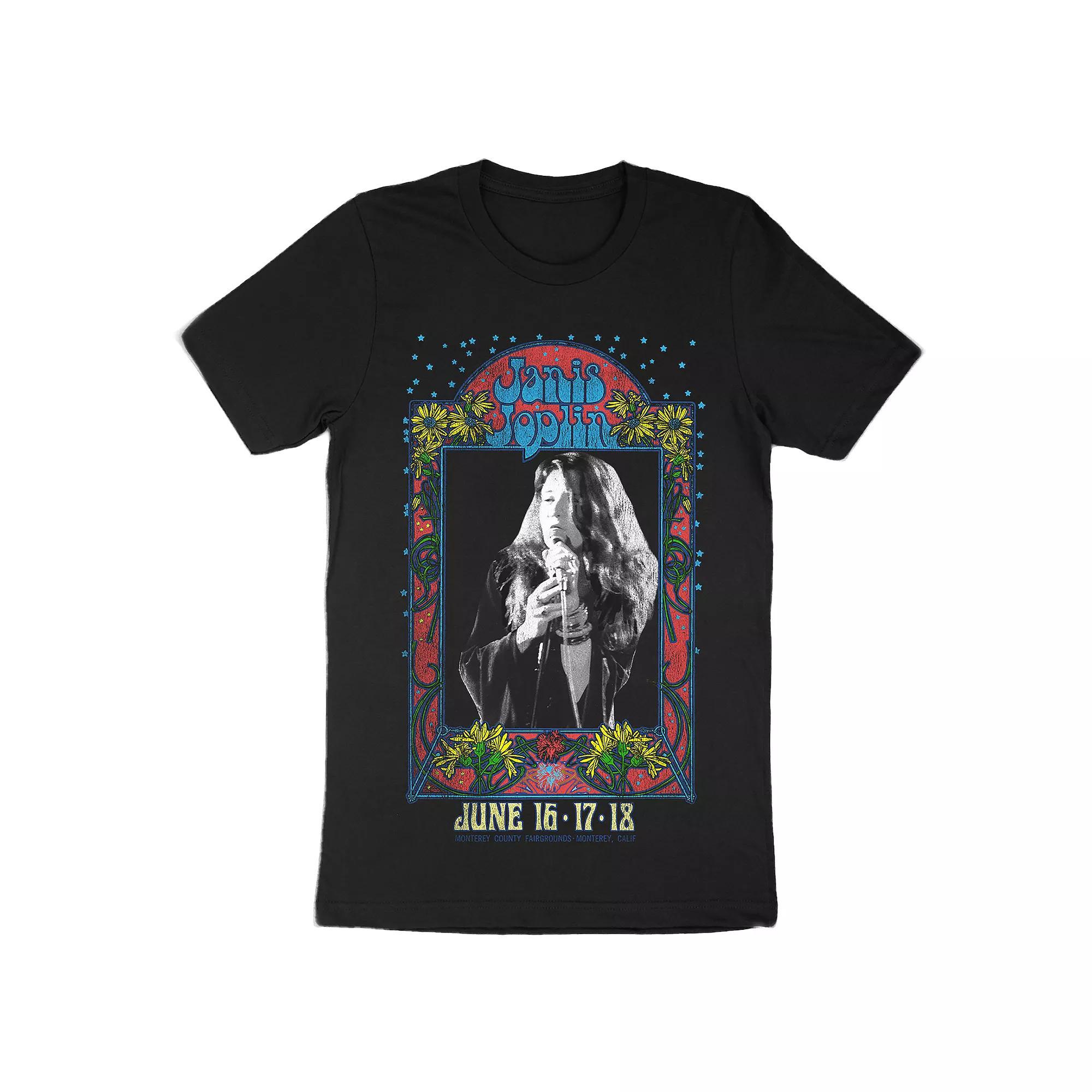 Men's Janis Joplin At Monterey Tee, Size: Medium, Black Product Image