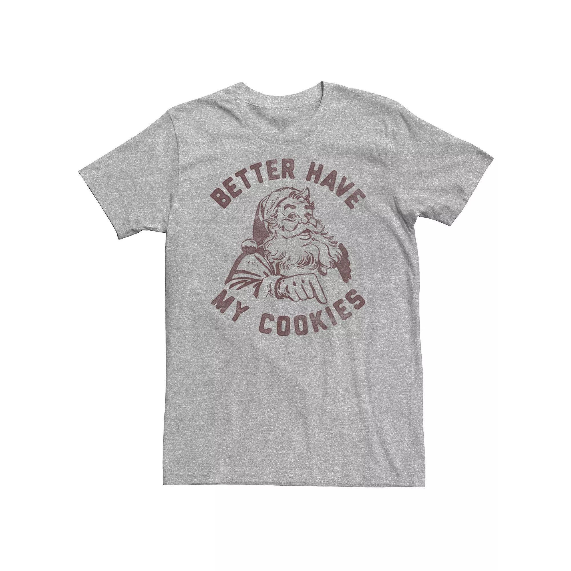Mens Better Have My Cookies Distressed Portrait Graphic Tee Athletic Grey Product Image