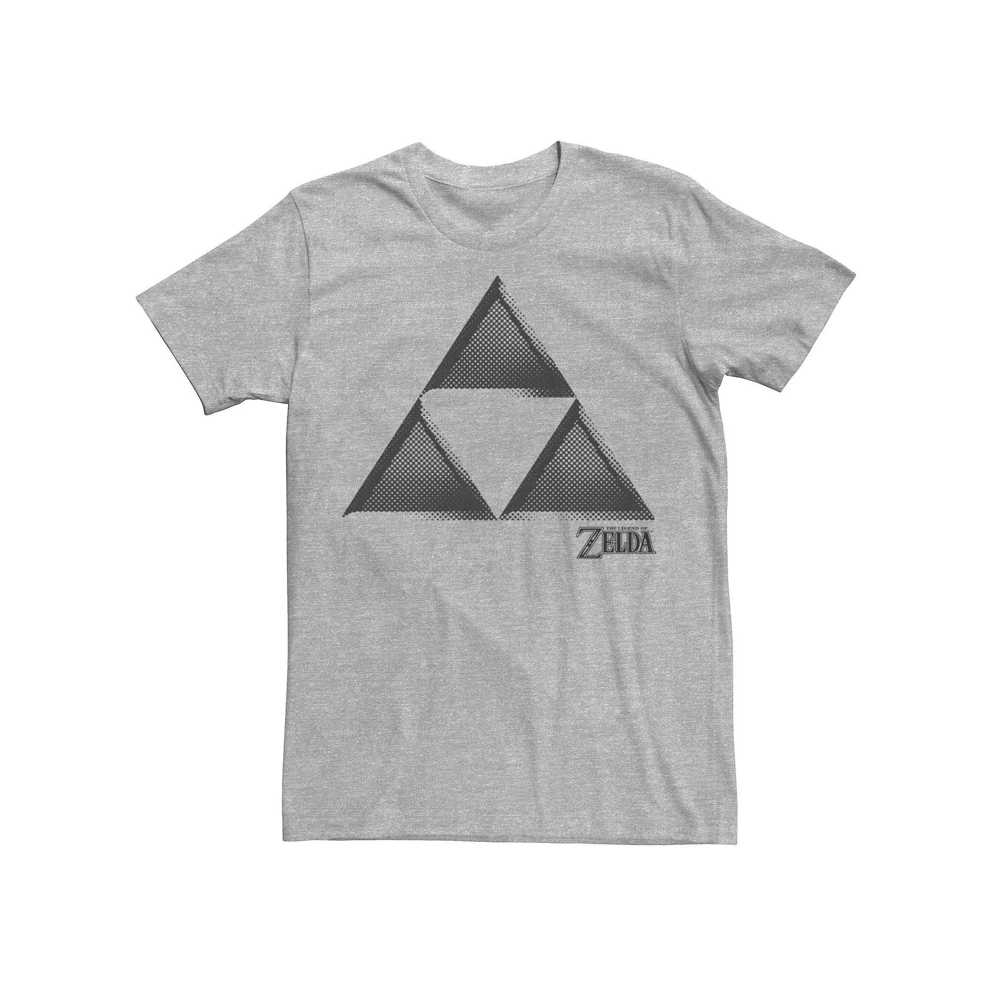 Men's Zelda Tonal Triforce Tee, Size: Large, Athletic Grey Product Image
