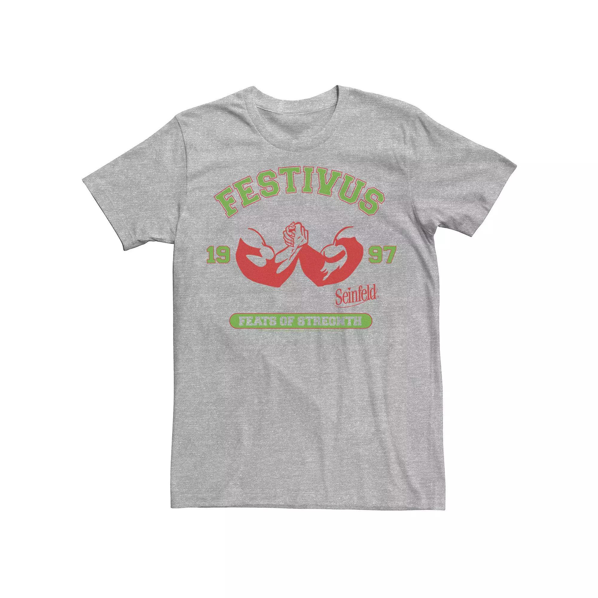 Men's Seinfield Festivus Jersey Collegiate Tee, Size: Small, Athletic Grey Product Image