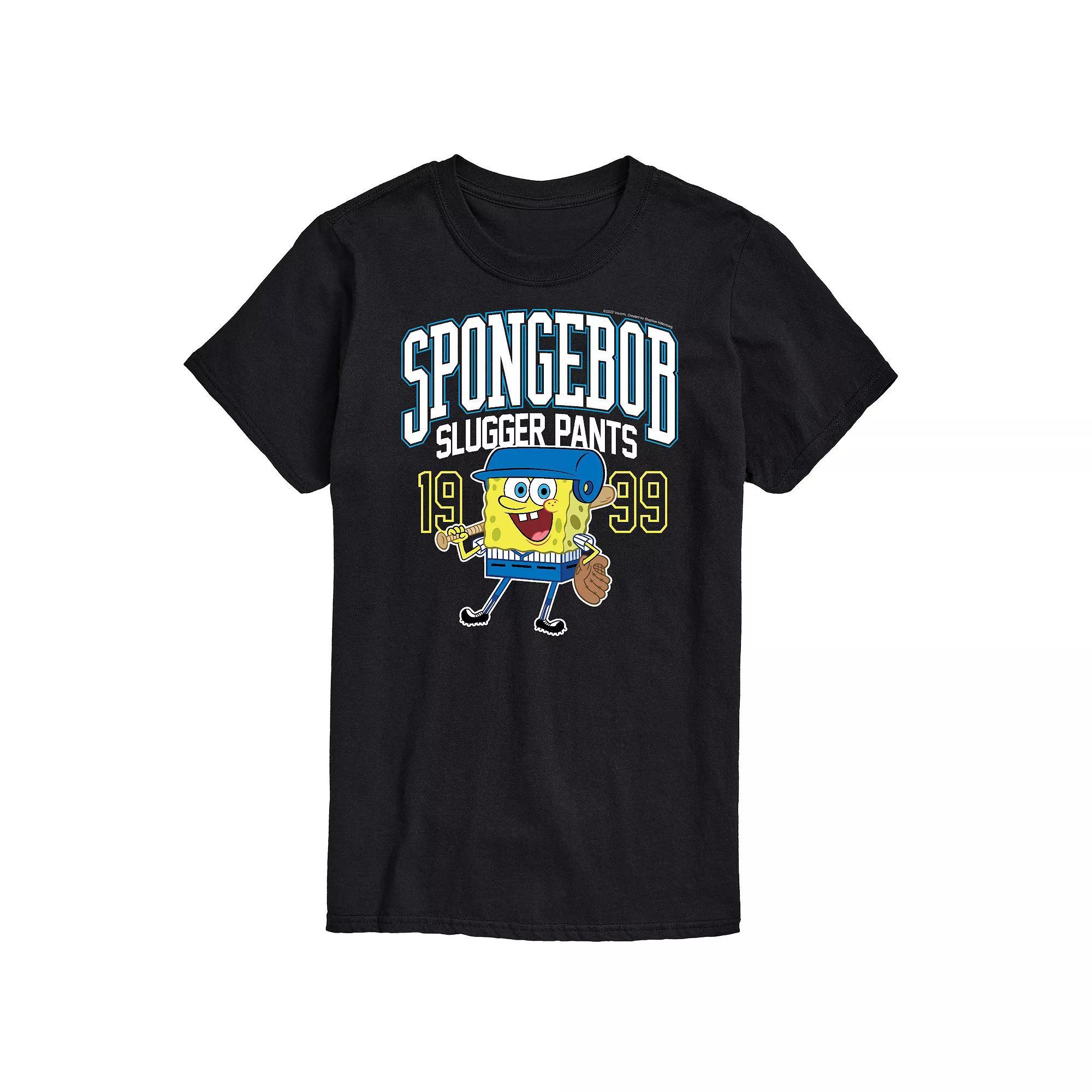 Big & Tall Nickelodeon SpongeBob Squarepants Slugger Graphic Tee, Mens Product Image